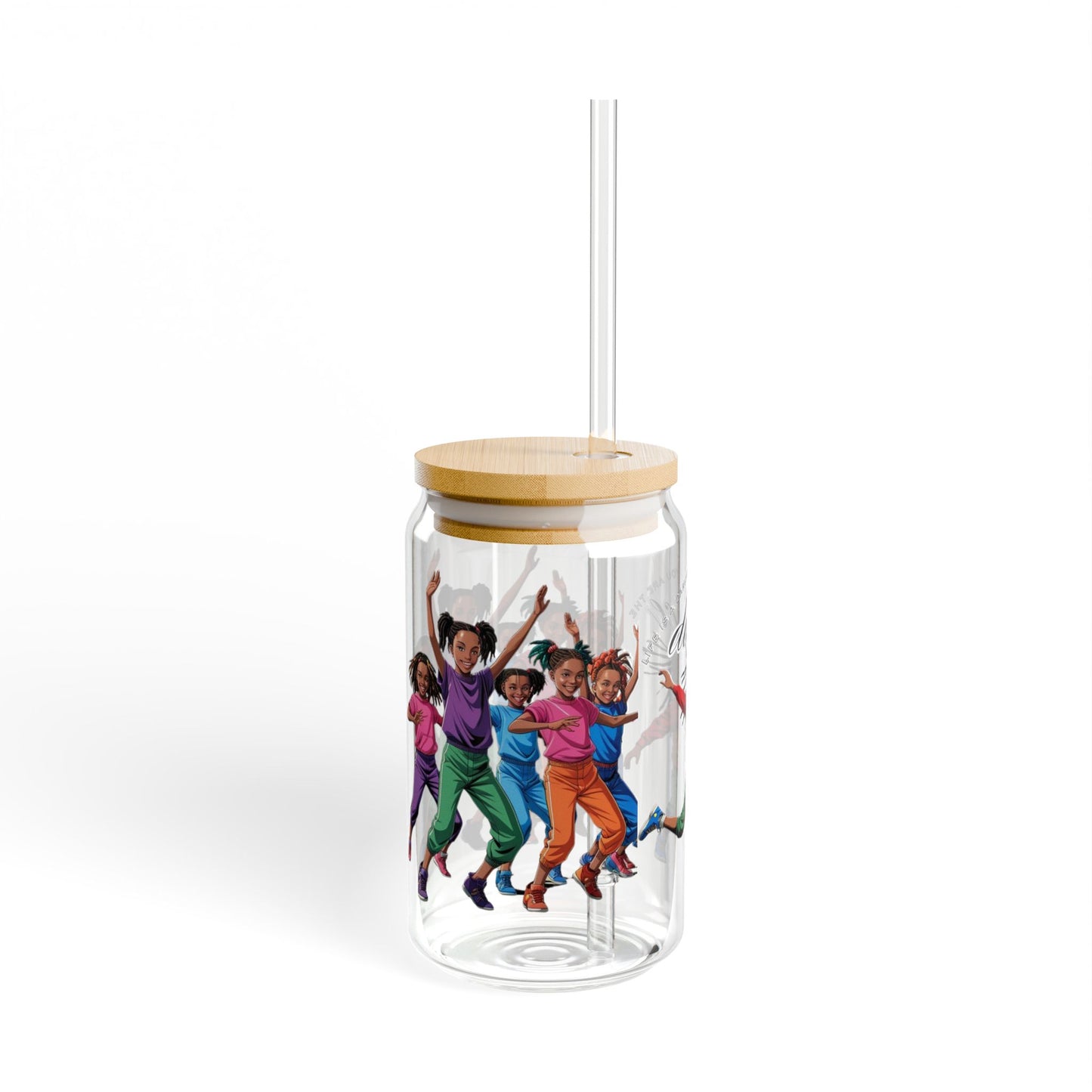 Dance is life-Themed Sipper Glass - 16oz with Inspirational Quotes