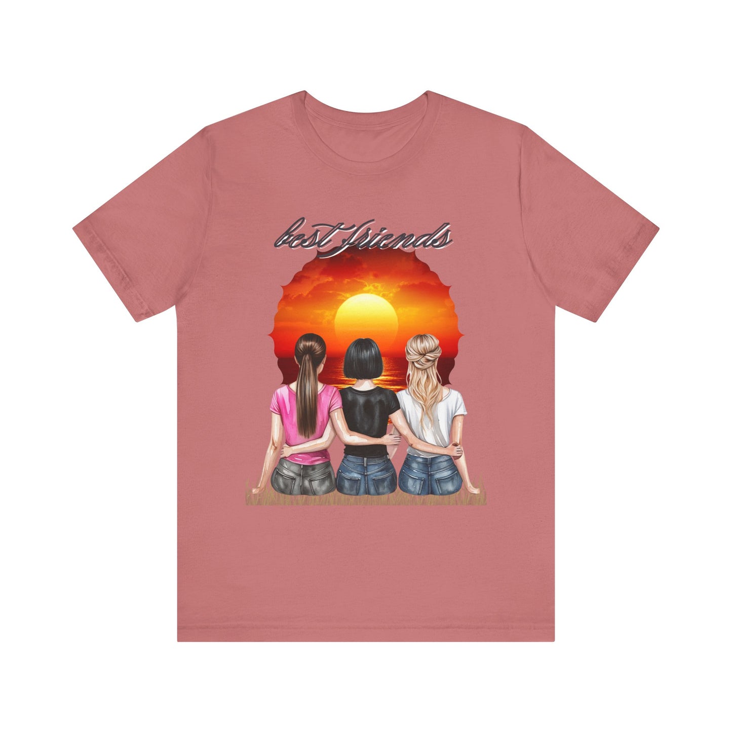 Sunset Best Friends woman Tee