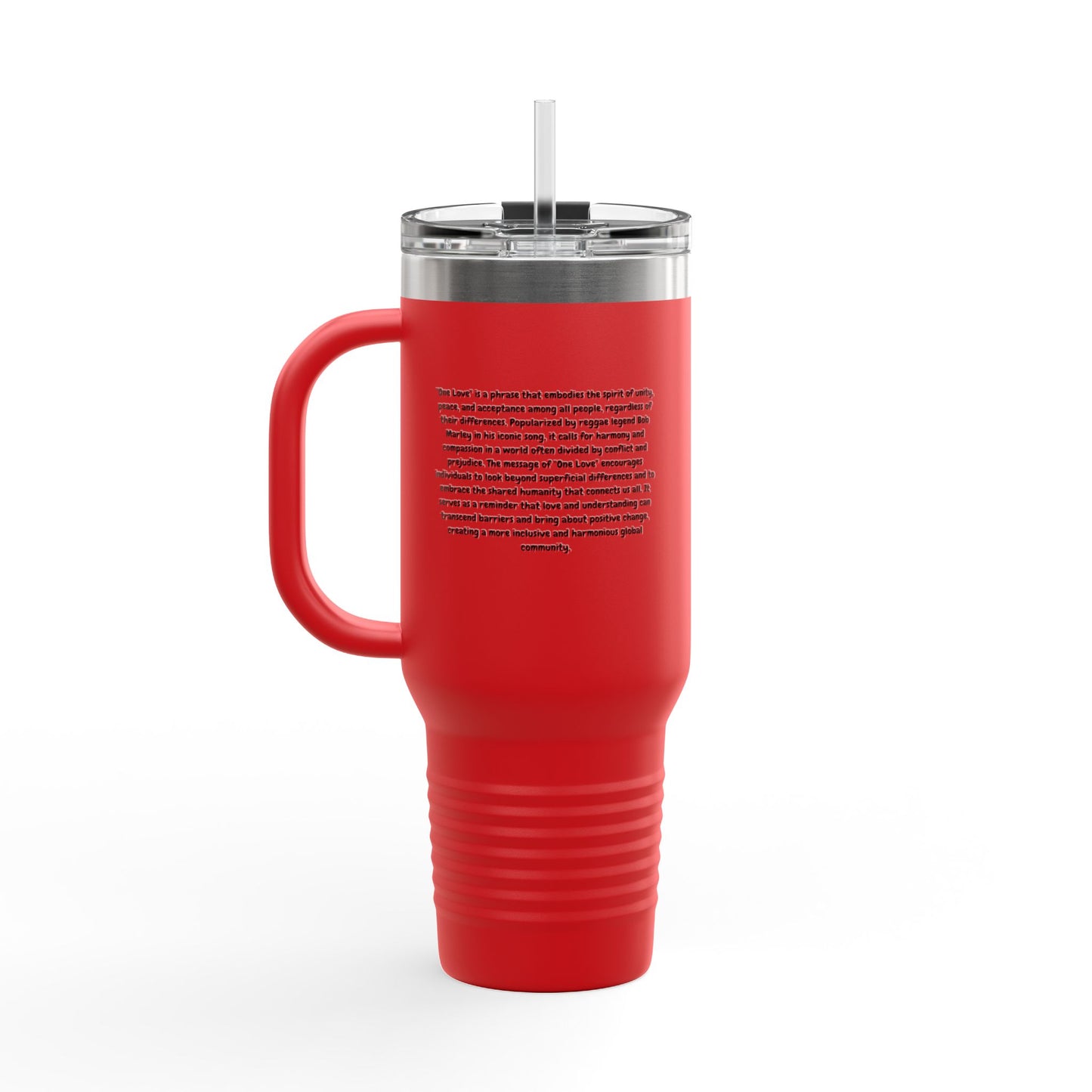 Insulated Travel Mug - One Love Design, 40oz - Perfect for Travel & Everyday Use