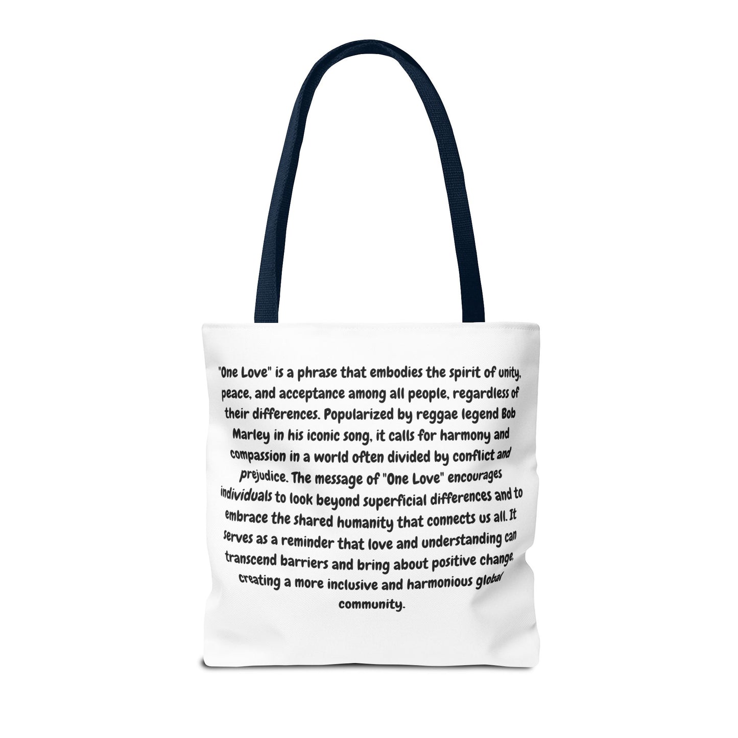 One Love Tote Bag - Celebrate Unity and Positivity