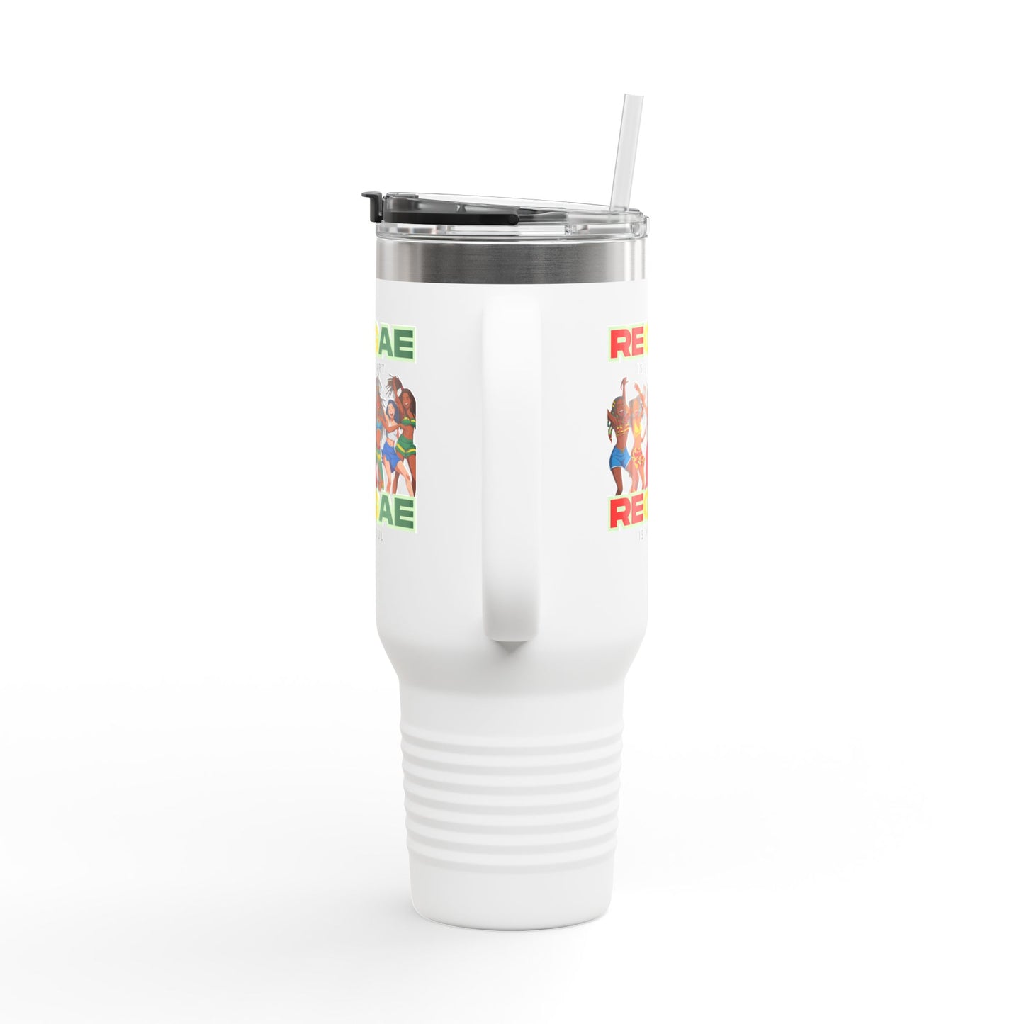 Mug - Reggae Is My Heart, Reggae Is My Soul Insulated Travel Mug, 40oz
