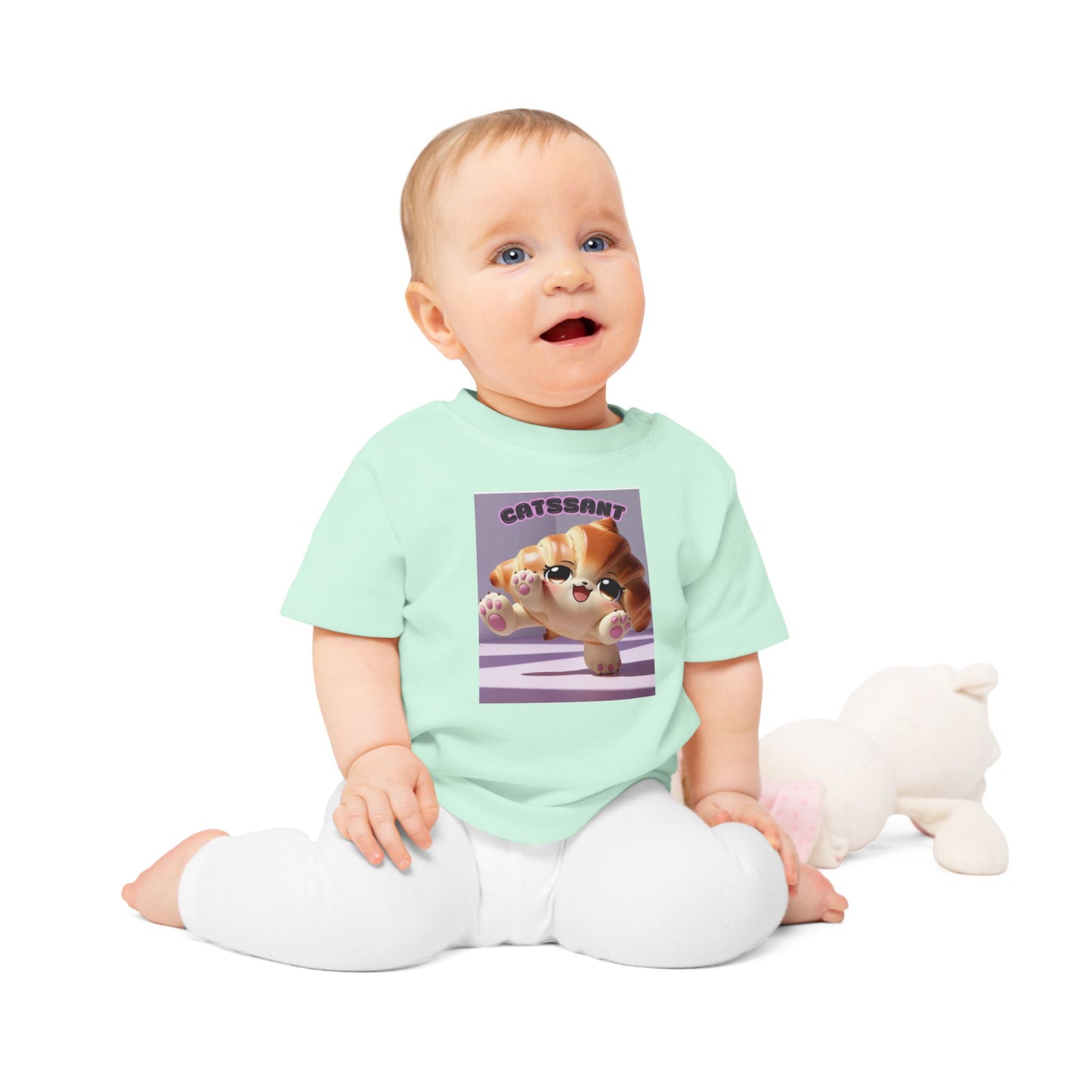 Cat Croissant Baby T-Shirt