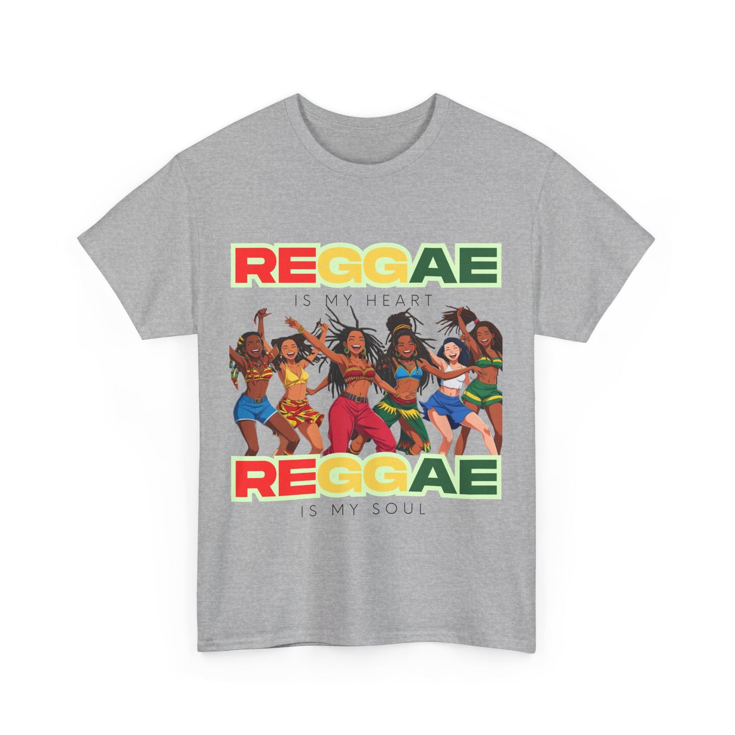 Reggae Is My Heart Unisex Heavy Cotton Tee