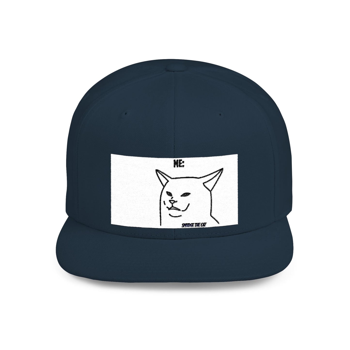 Snapback Hat - Funny Smudge the Cat Design