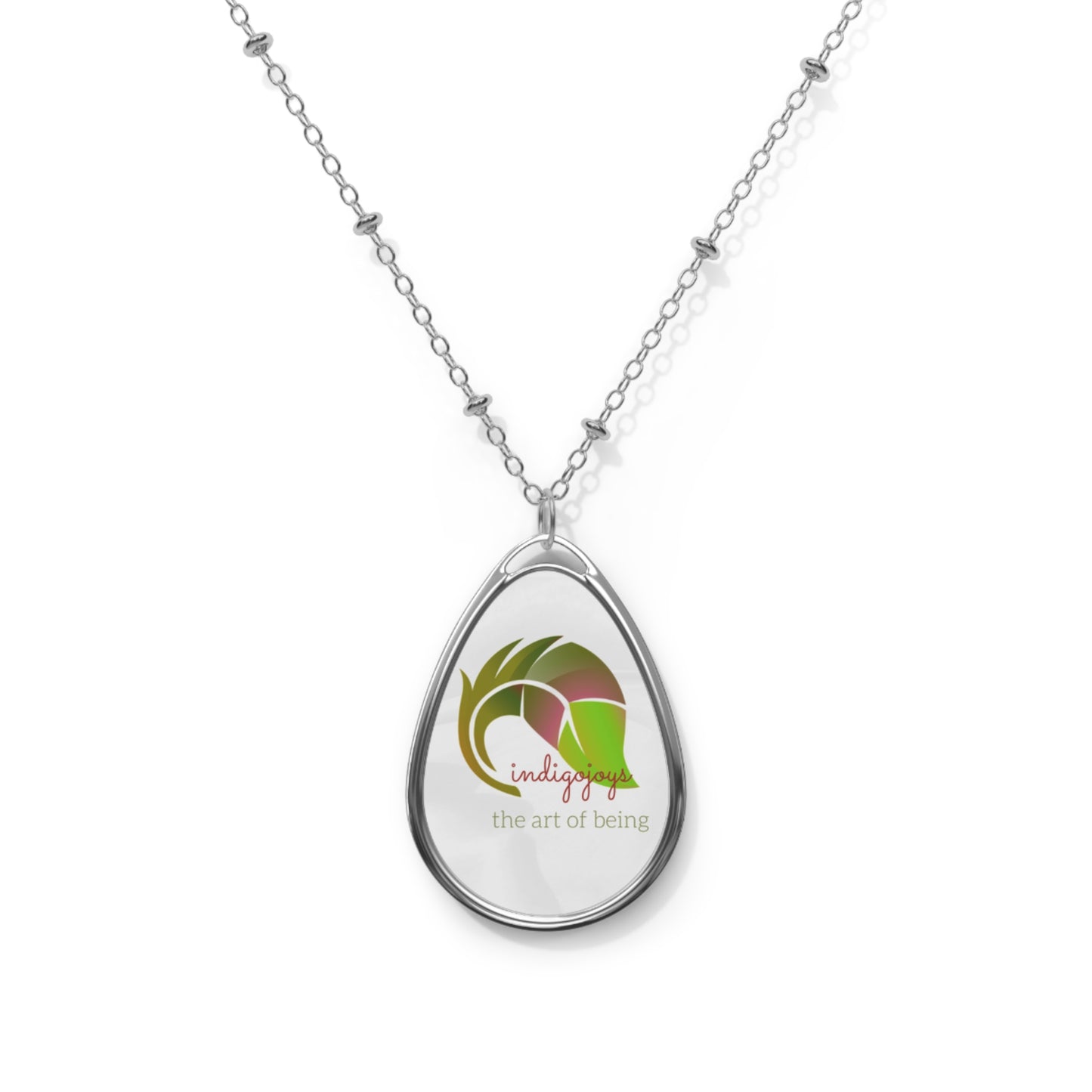 Indigenous Art Oval Necklace - The Art of Being Jewelry