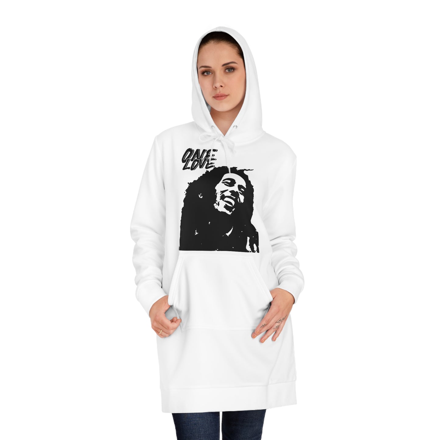 One Love Women's Hoodie Dress - Inspirational and Cozy Fashion