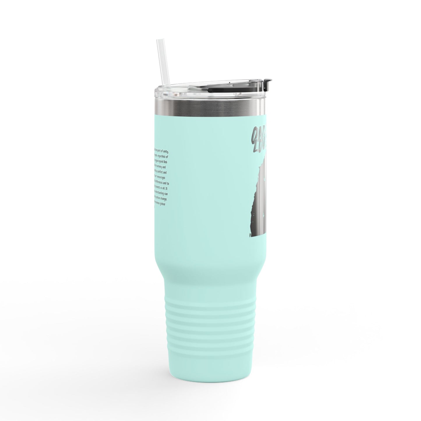 Insulated Travel Mug - One Love Design, 40oz - Perfect for Travel & Everyday Use