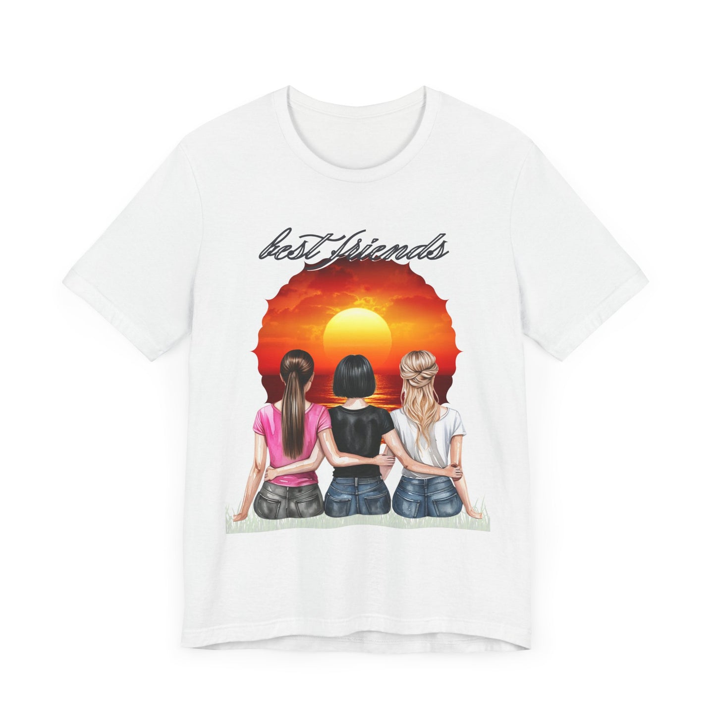 Sunset Best Friends woman Tee