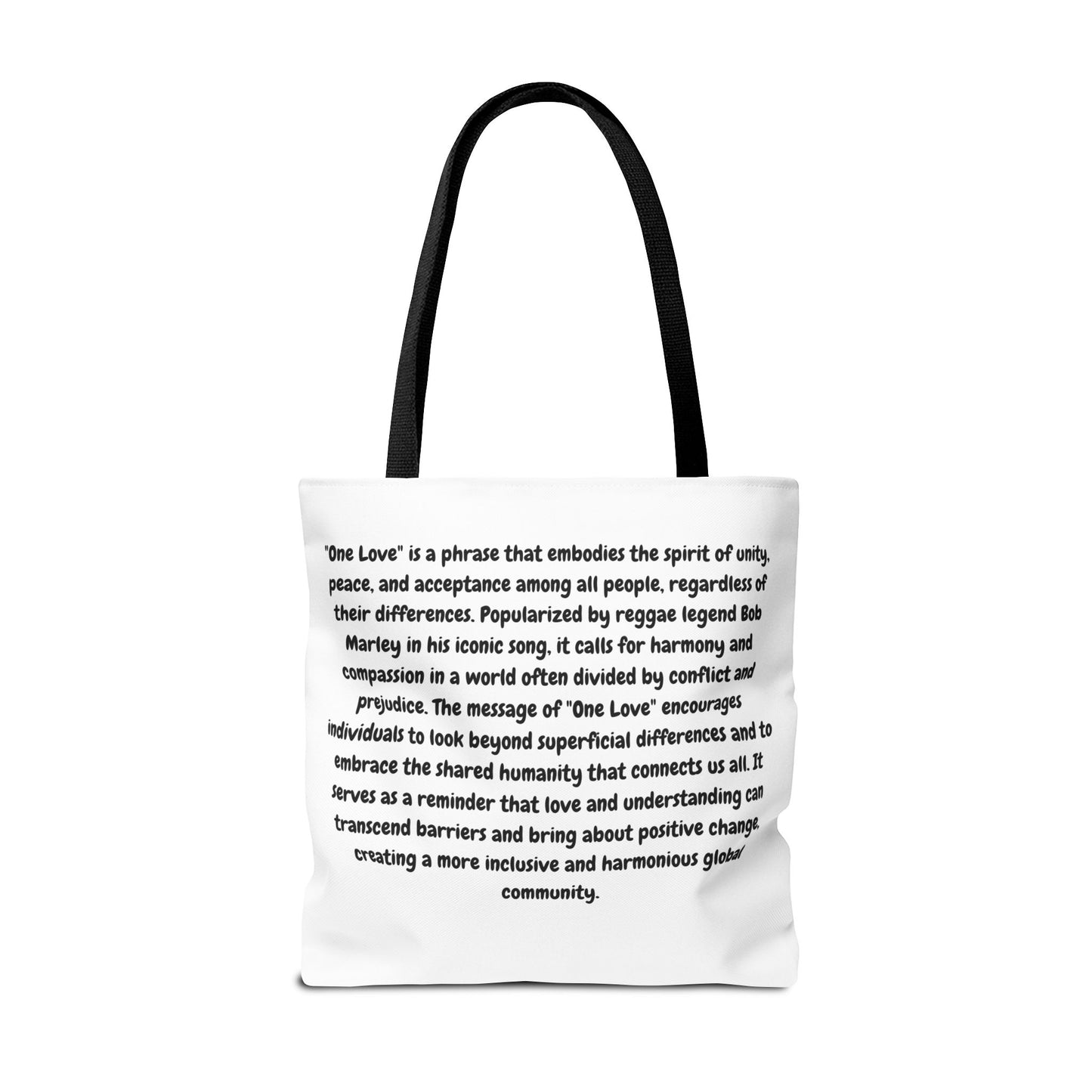 One Love Tote Bag - Celebrate Unity and Positivity
