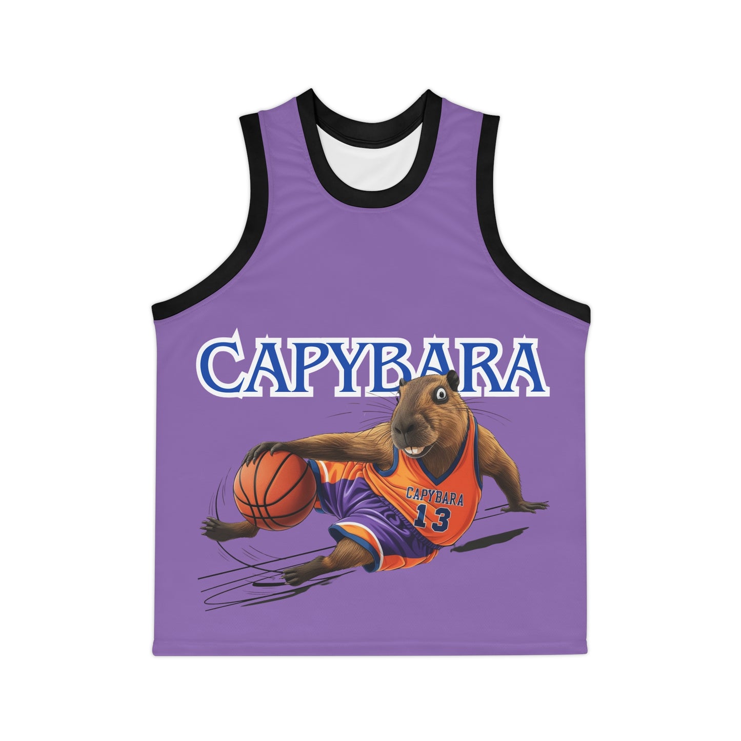 Funny Capybara Basketball Jersey - Unisex Sports Tank Top for Animal Lovers