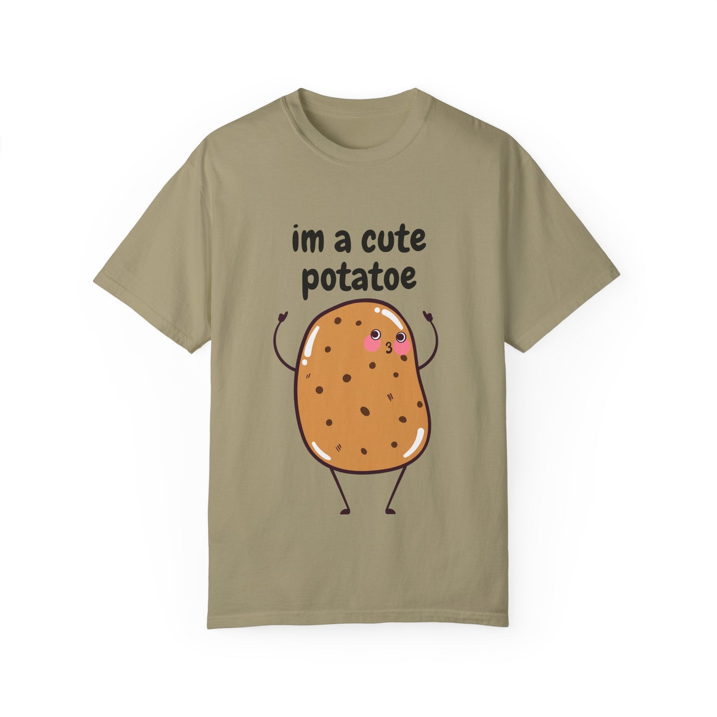 Cute Potato Unisex Garment-Dyed T-Shirt - Fun and Whimsical Design
