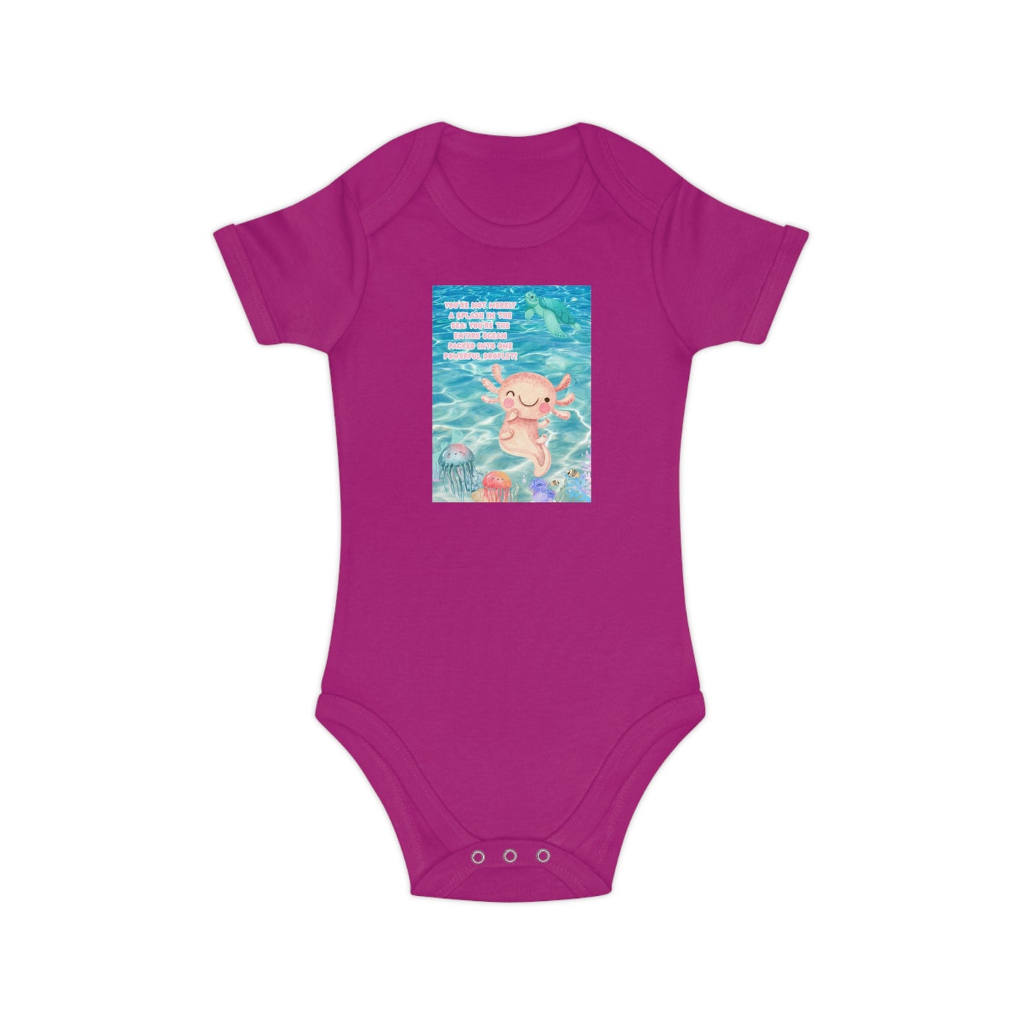 Cute Baby Bodysuit with Adorable Ocean Design - Perfect for Newborns
