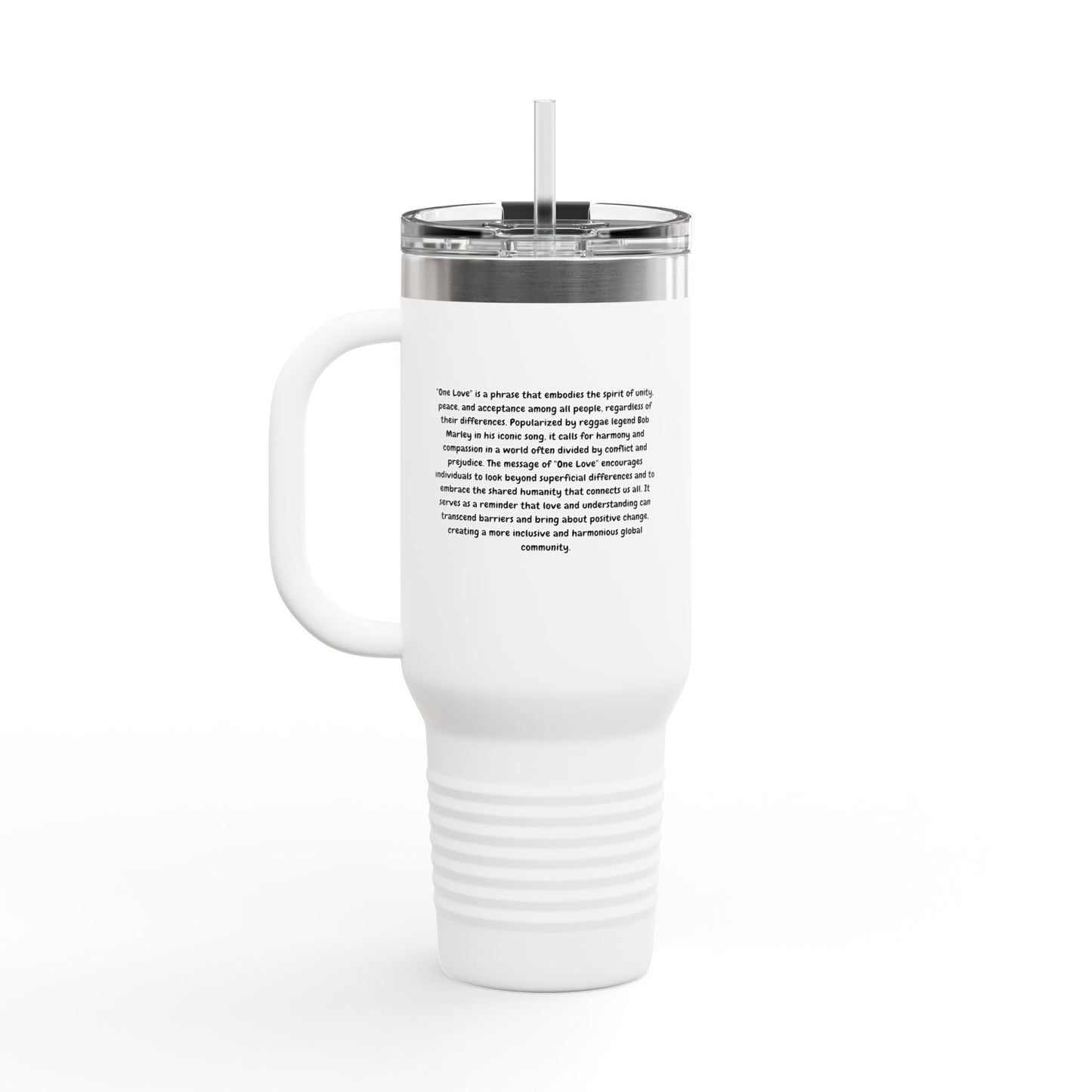Insulated Travel Mug - One Love Design, 40oz - Perfect for Travel & Everyday Use