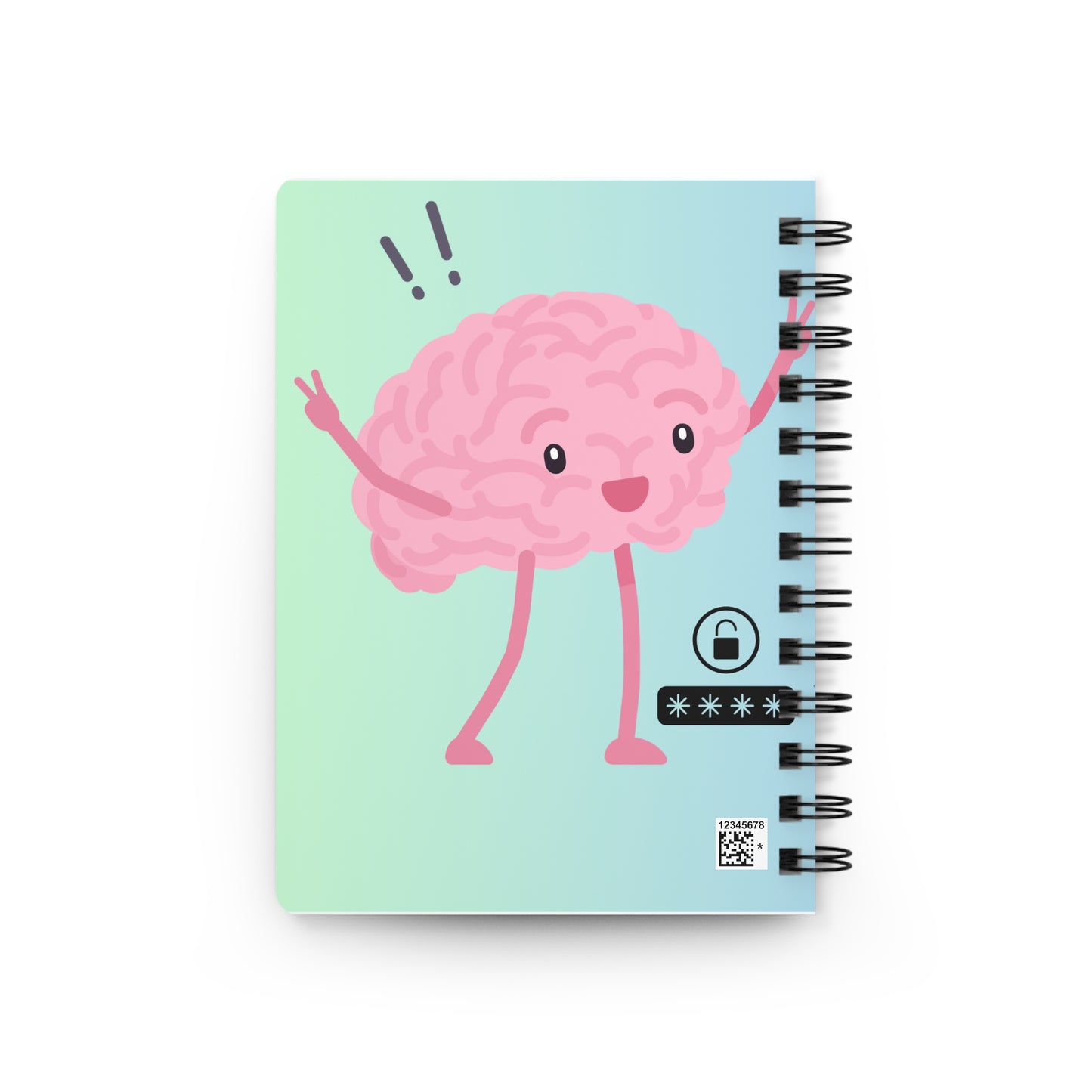 Funny Brain Password Journal | Spiral Bound Notebook for Passwords & Notes