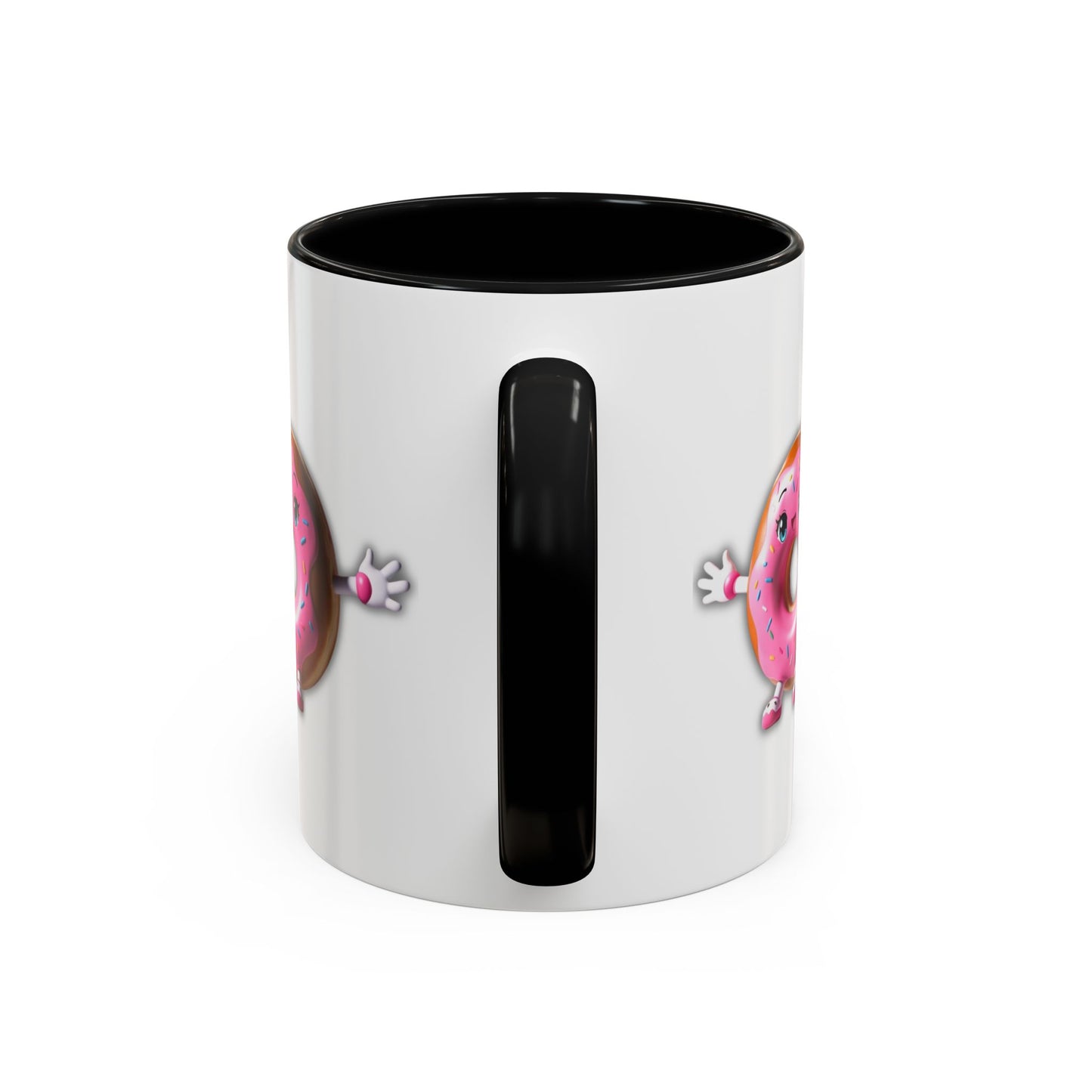 Cute Donut Accent Coffee Mug - I Donut Know - Fun Gift for Coffee Lovers