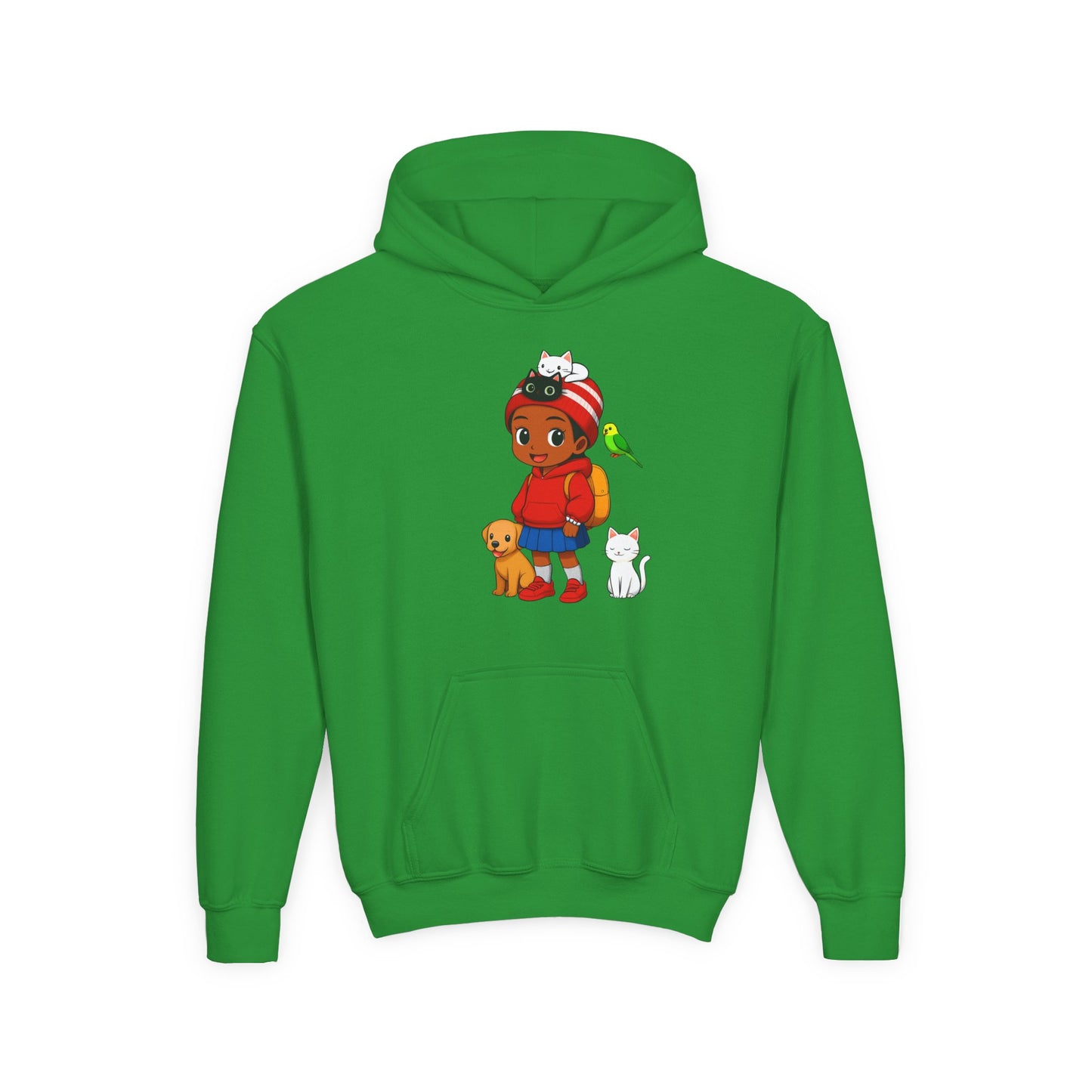 Girl's Hooded Sweatshirt - Youth Heavy Blend