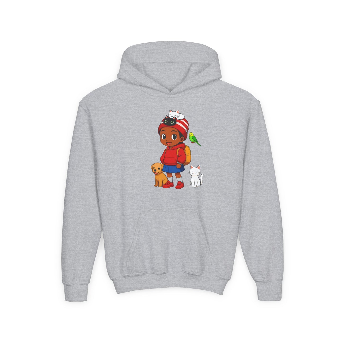 Girl's Hooded Sweatshirt - Youth Heavy Blend