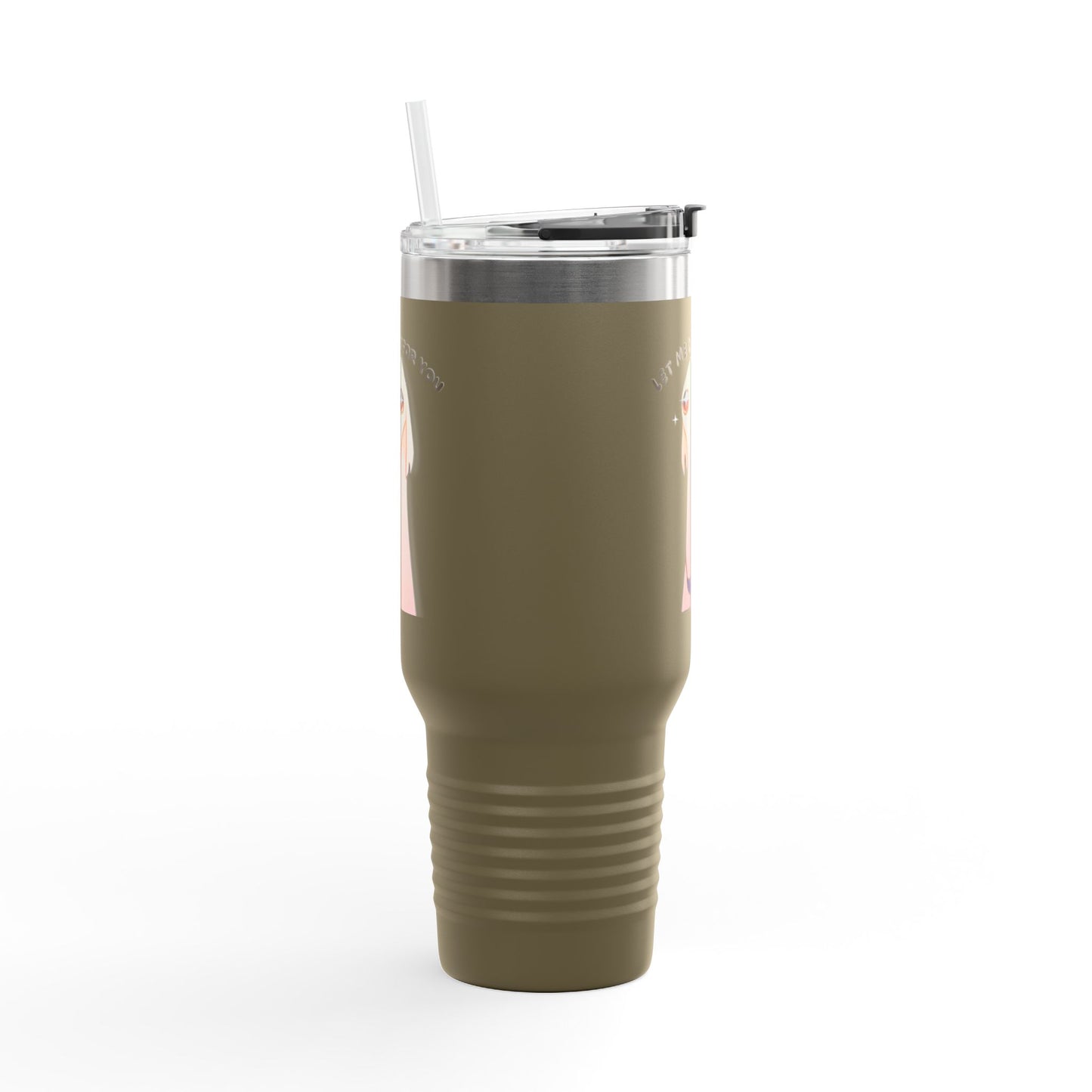 Insulated Travel Mug - Let Me Do It Dog White Long Nose Design