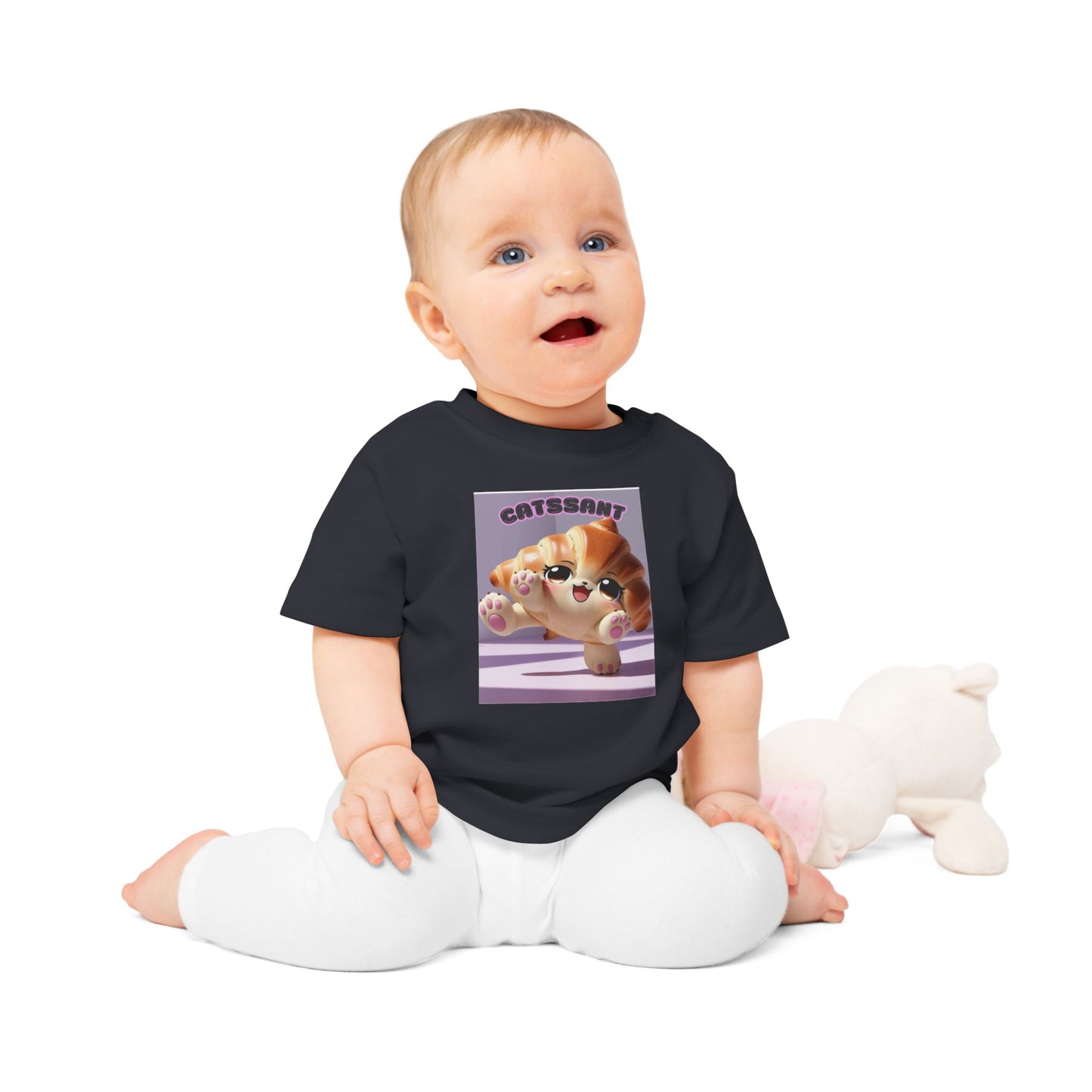 Cat Croissant Baby T-Shirt