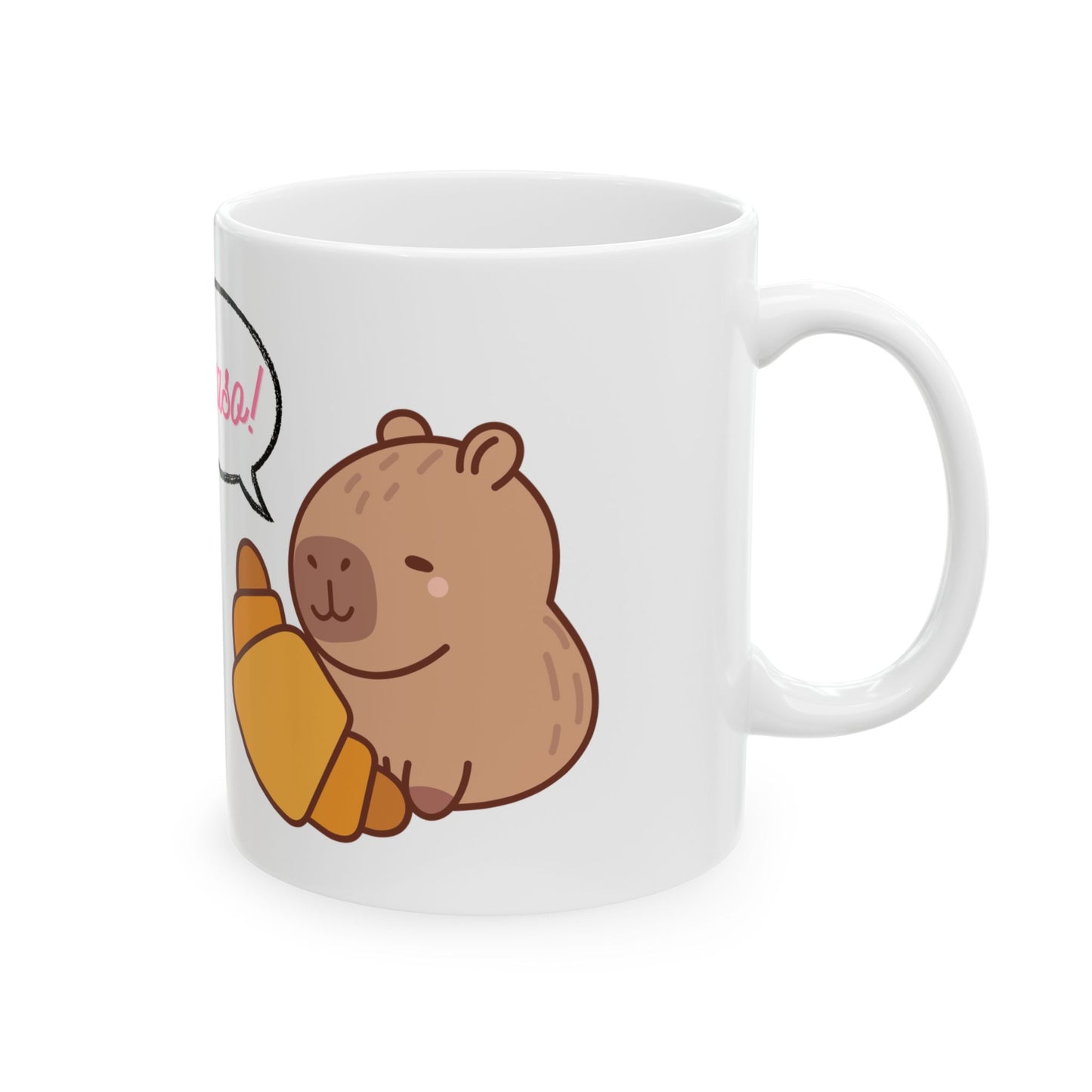 Mug - Capibara Croissant Funny Coffee Tea Cup