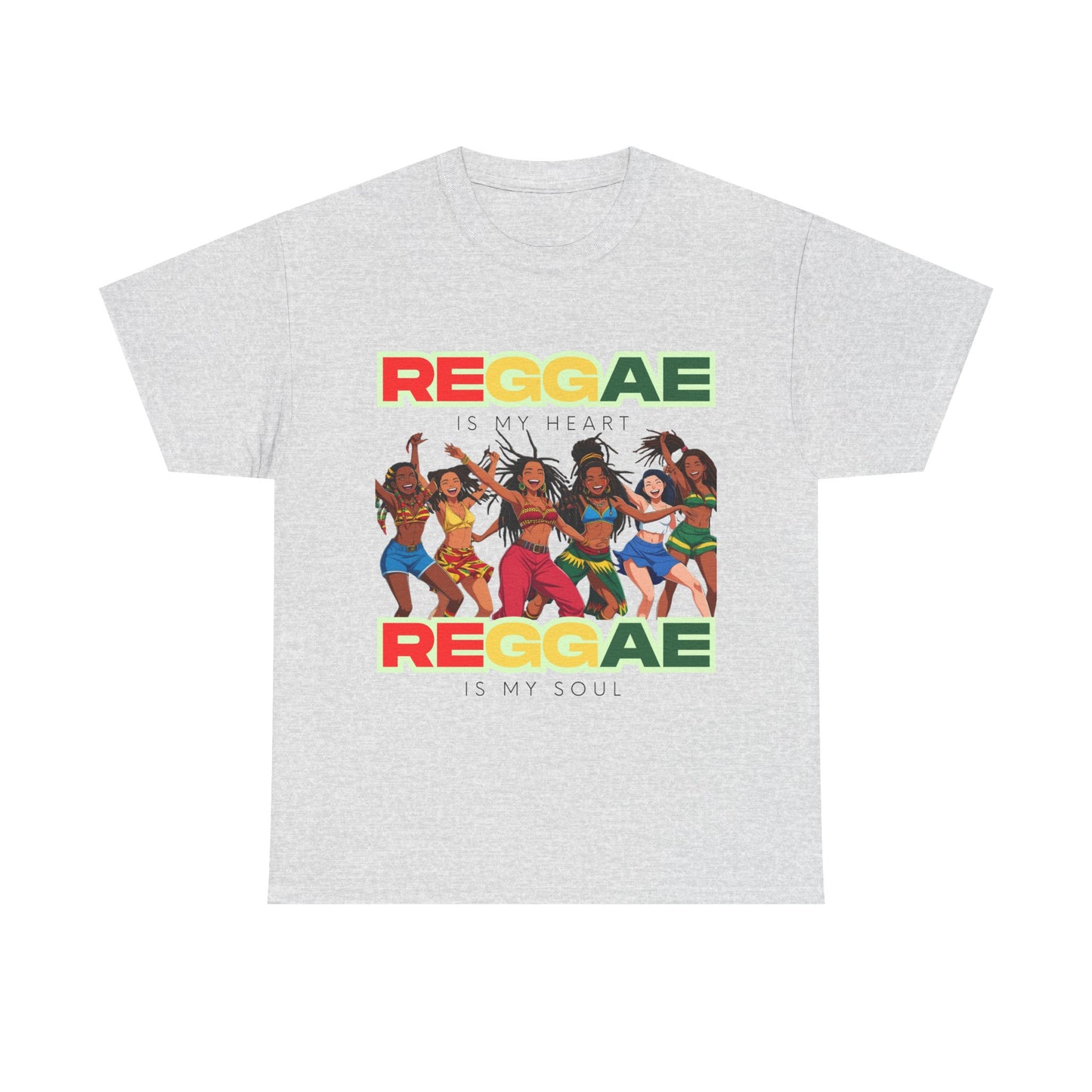 Reggae Is My Heart Unisex Heavy Cotton Tee