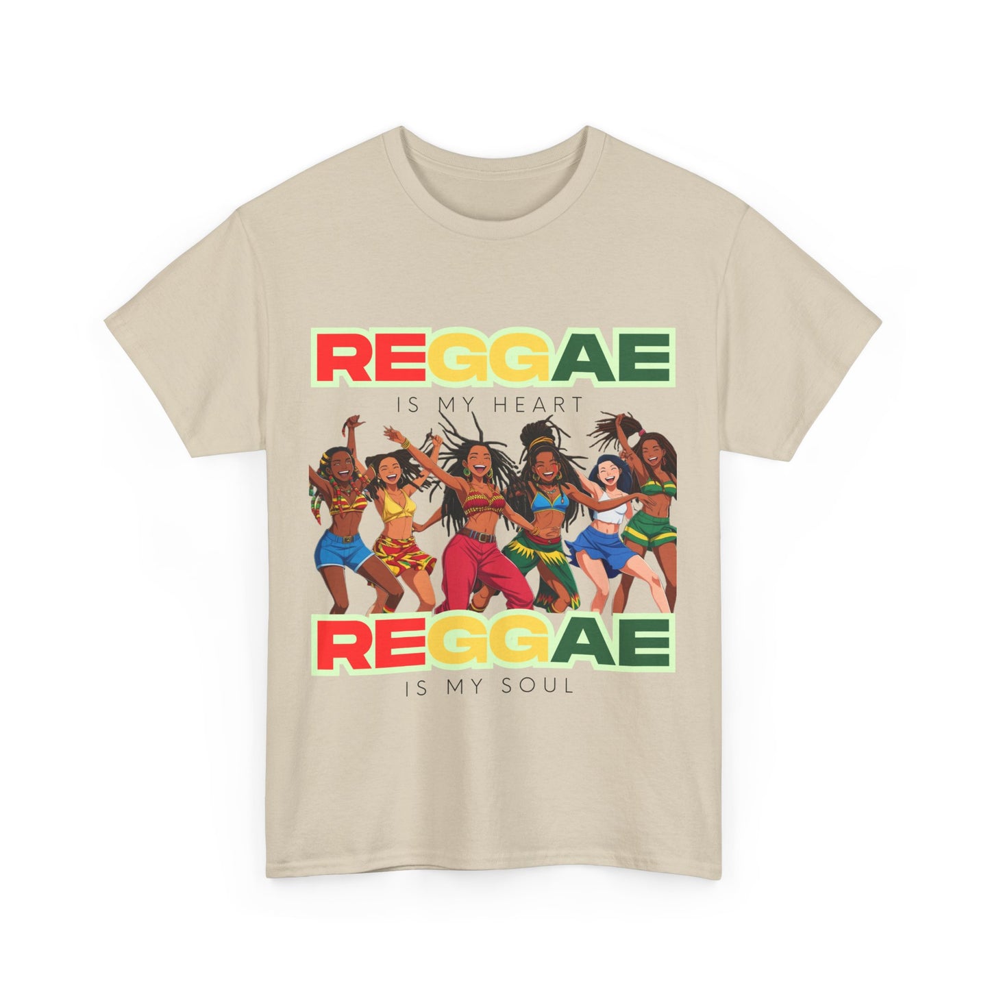 Reggae Is My Heart Unisex Heavy Cotton Tee