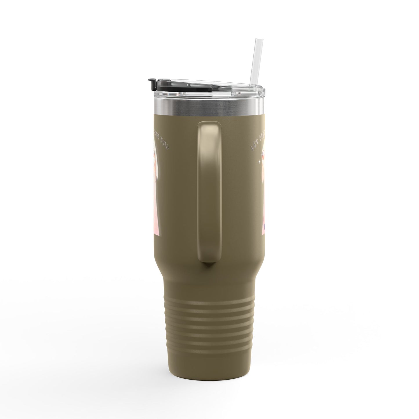 Insulated Travel Mug - Let Me Do It Dog White Long Nose Design