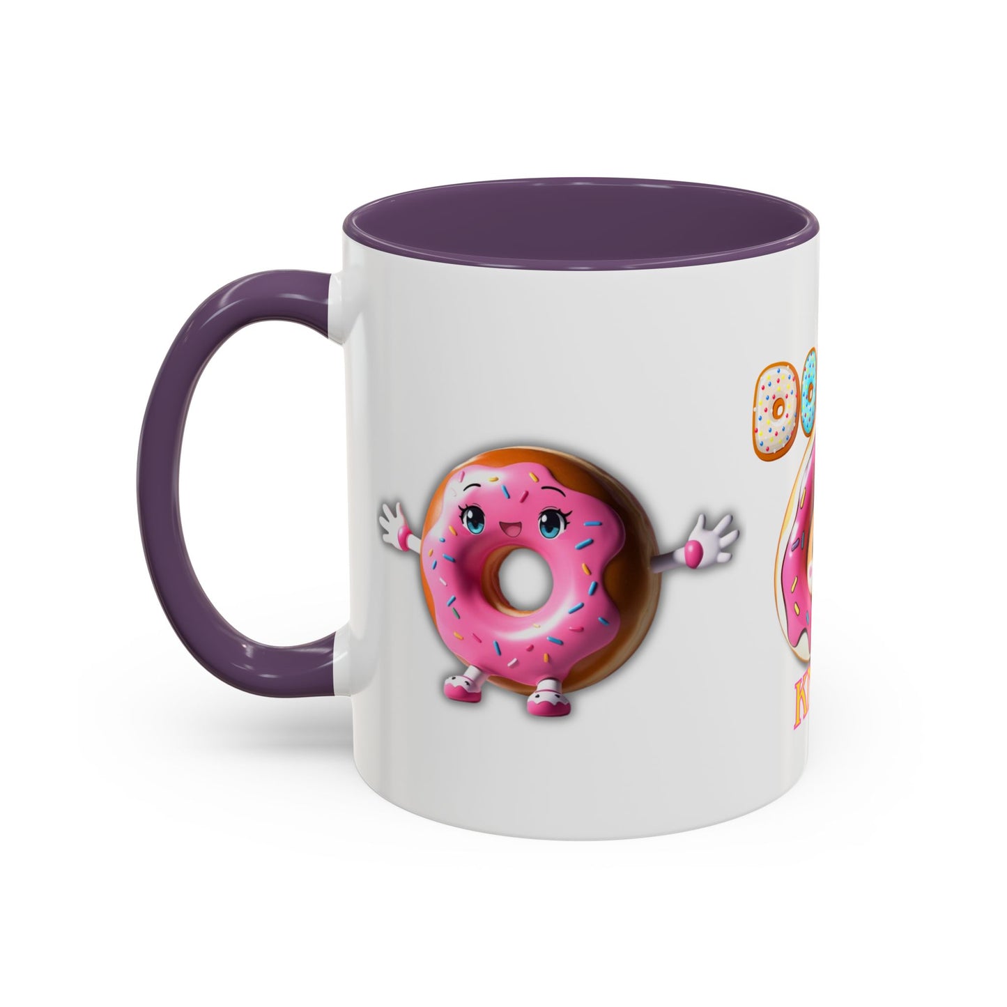 Cute Donut Accent Coffee Mug - I Donut Know - Fun Gift for Coffee Lovers