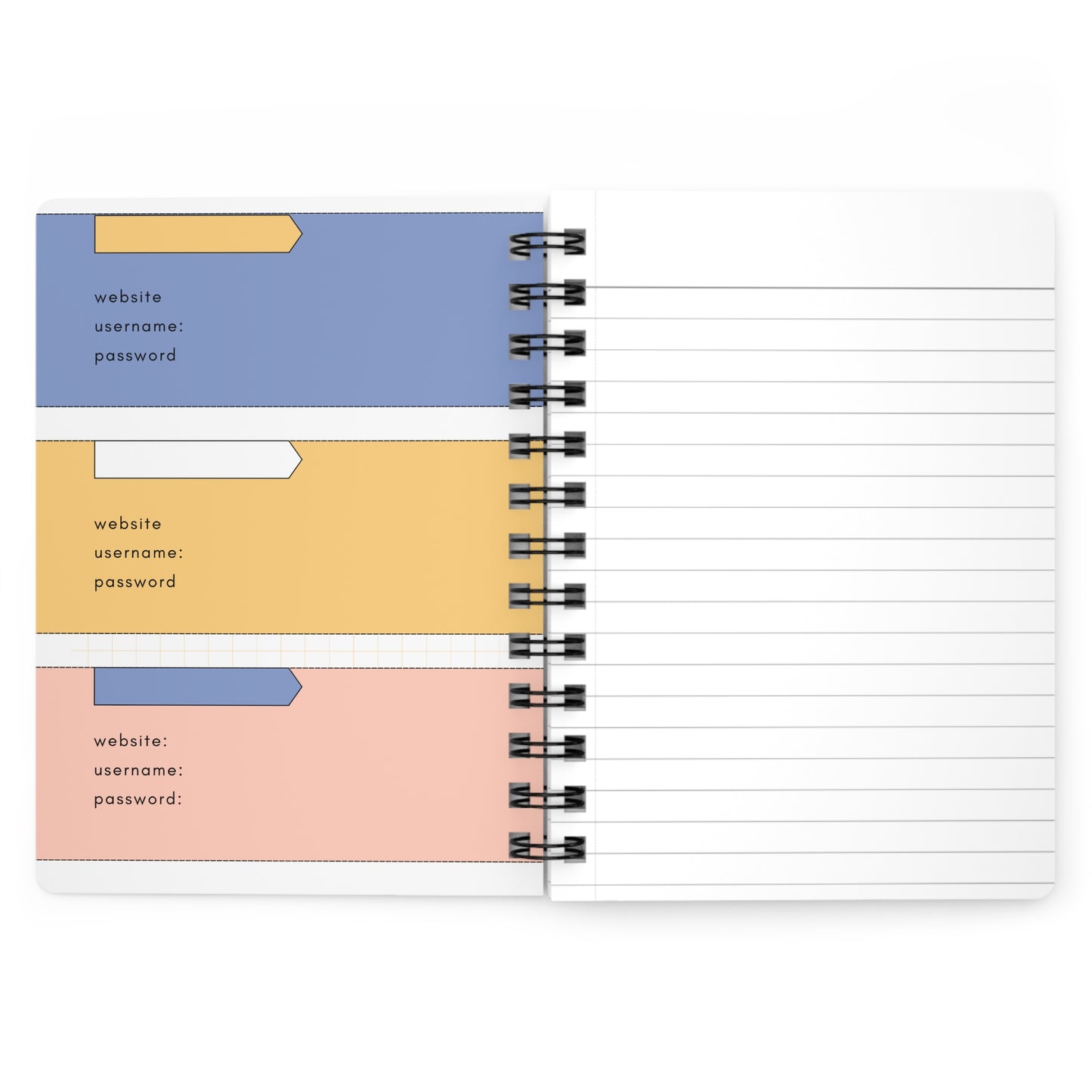 Funny Brain Password Journal | Spiral Bound Notebook for Passwords & Notes