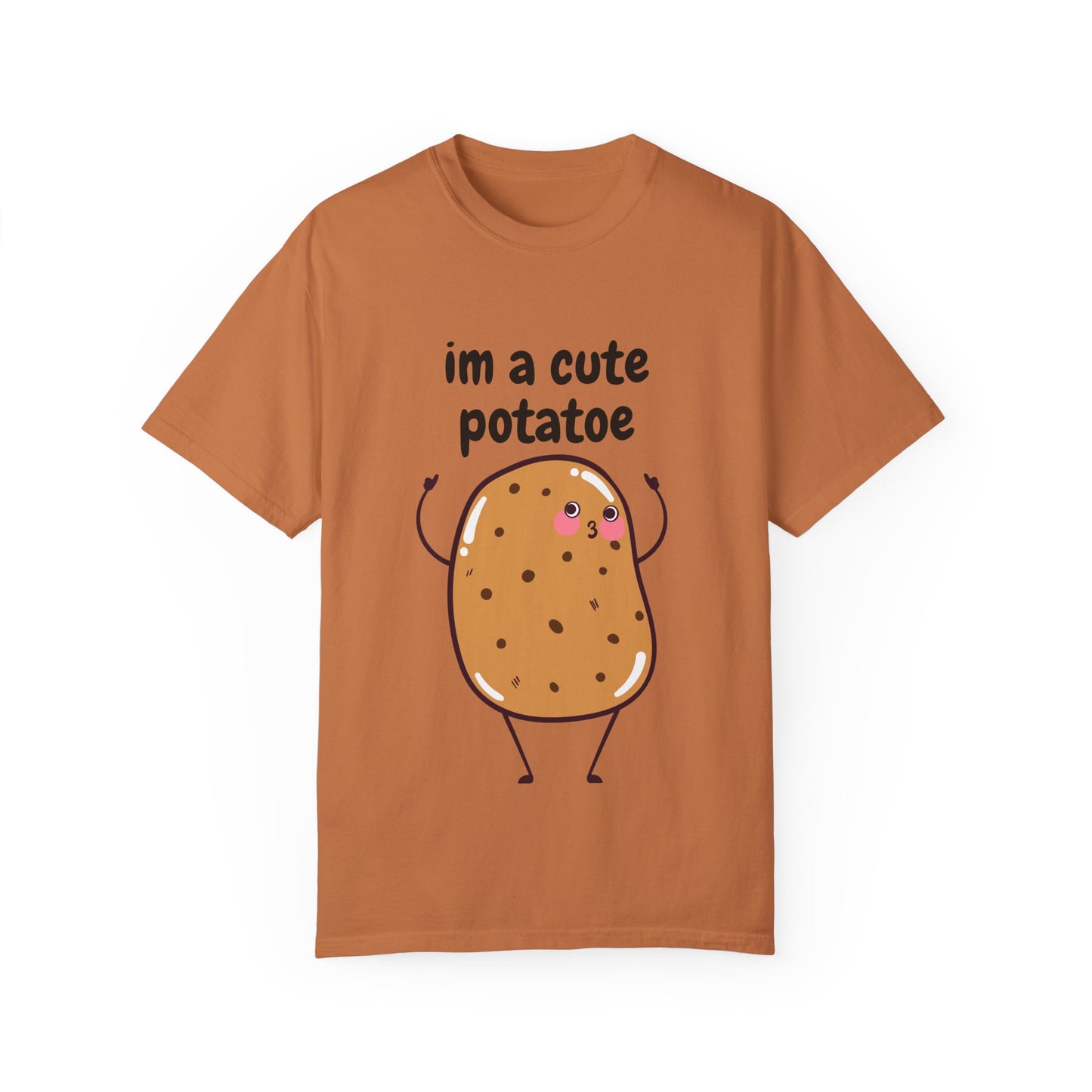Cute Potato Unisex Garment-Dyed T-Shirt - Fun and Whimsical Design