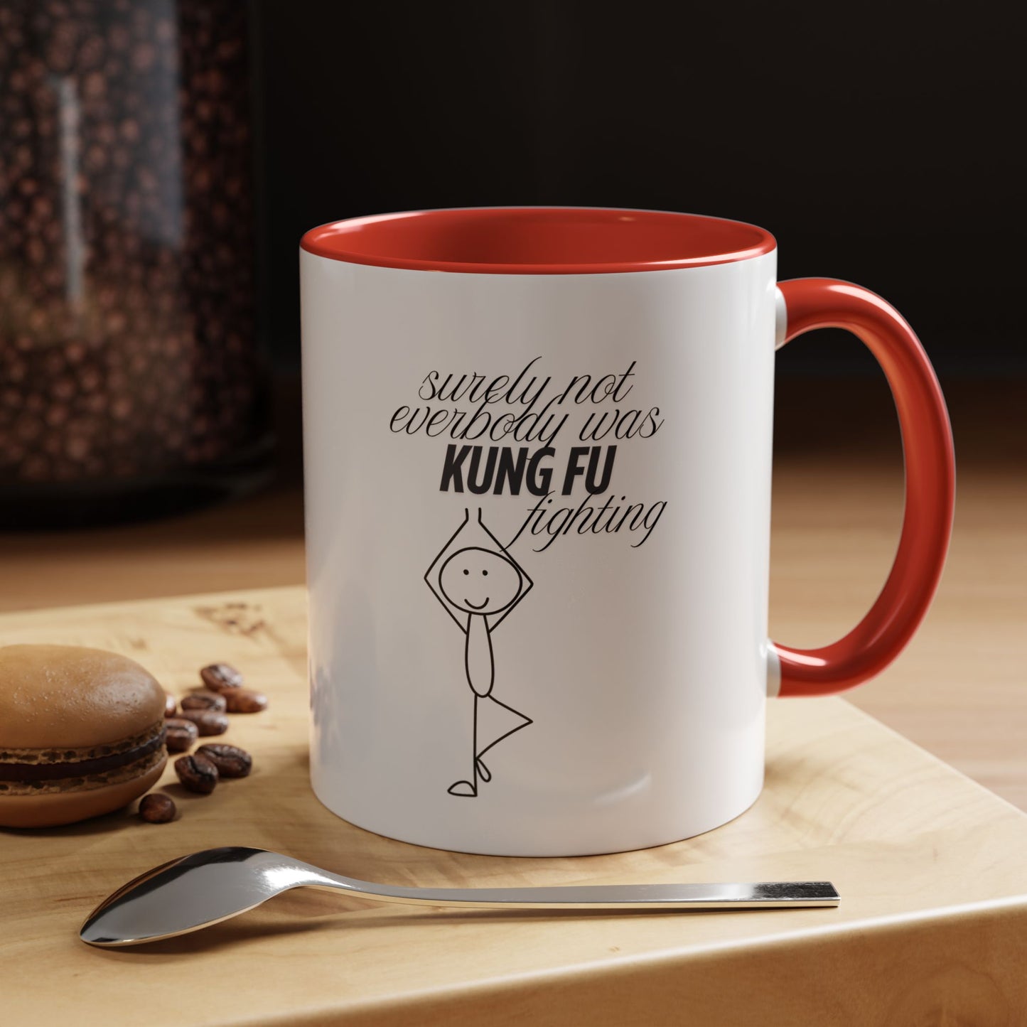 Funny Kung Fu Fighting Coffee Mug - Playful Accent Mug for Coffee Lovers