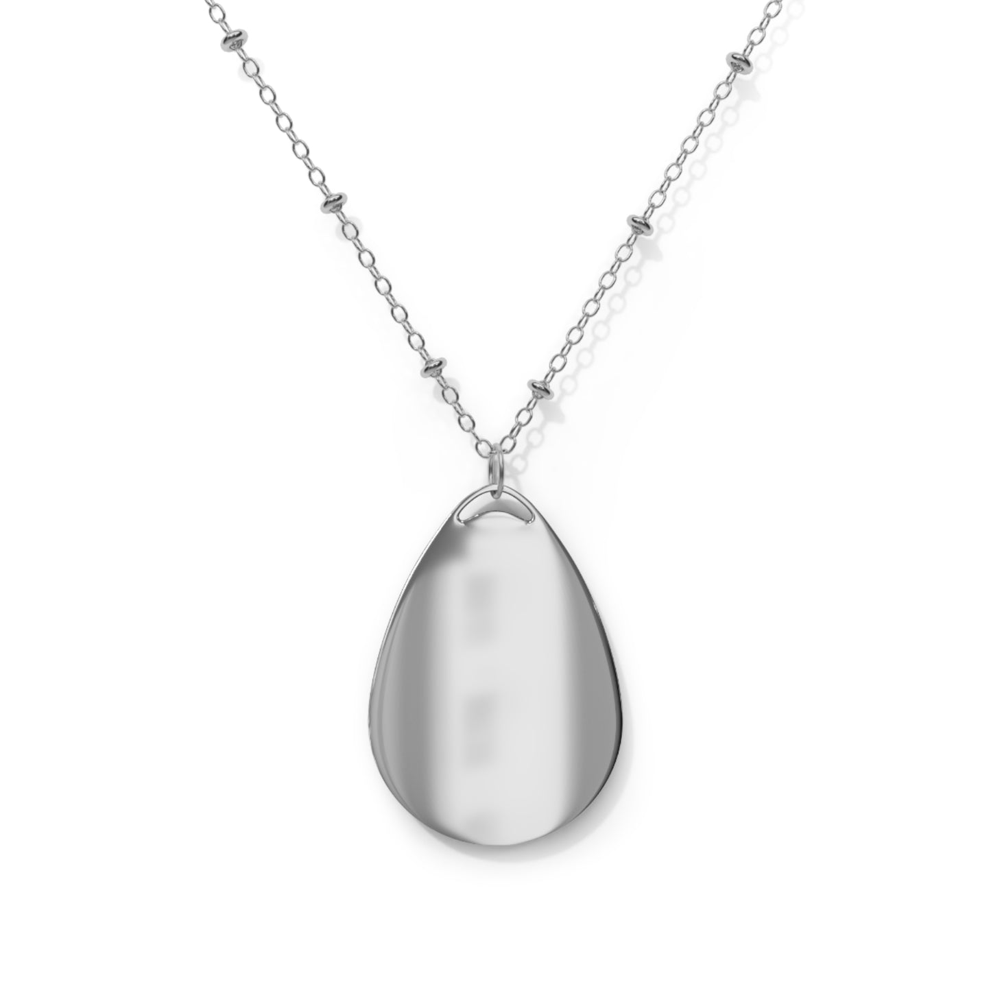 funny smudge teamed cat Oval Necklace - Playful Cat Pendant for Cat Lovers