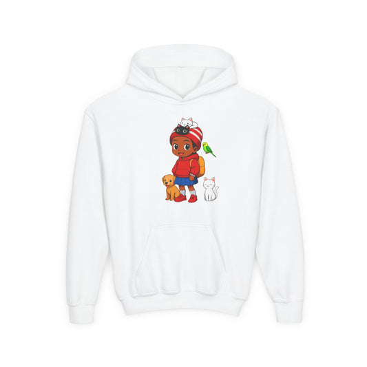 Girl's Hooded Sweatshirt - Youth Heavy Blend