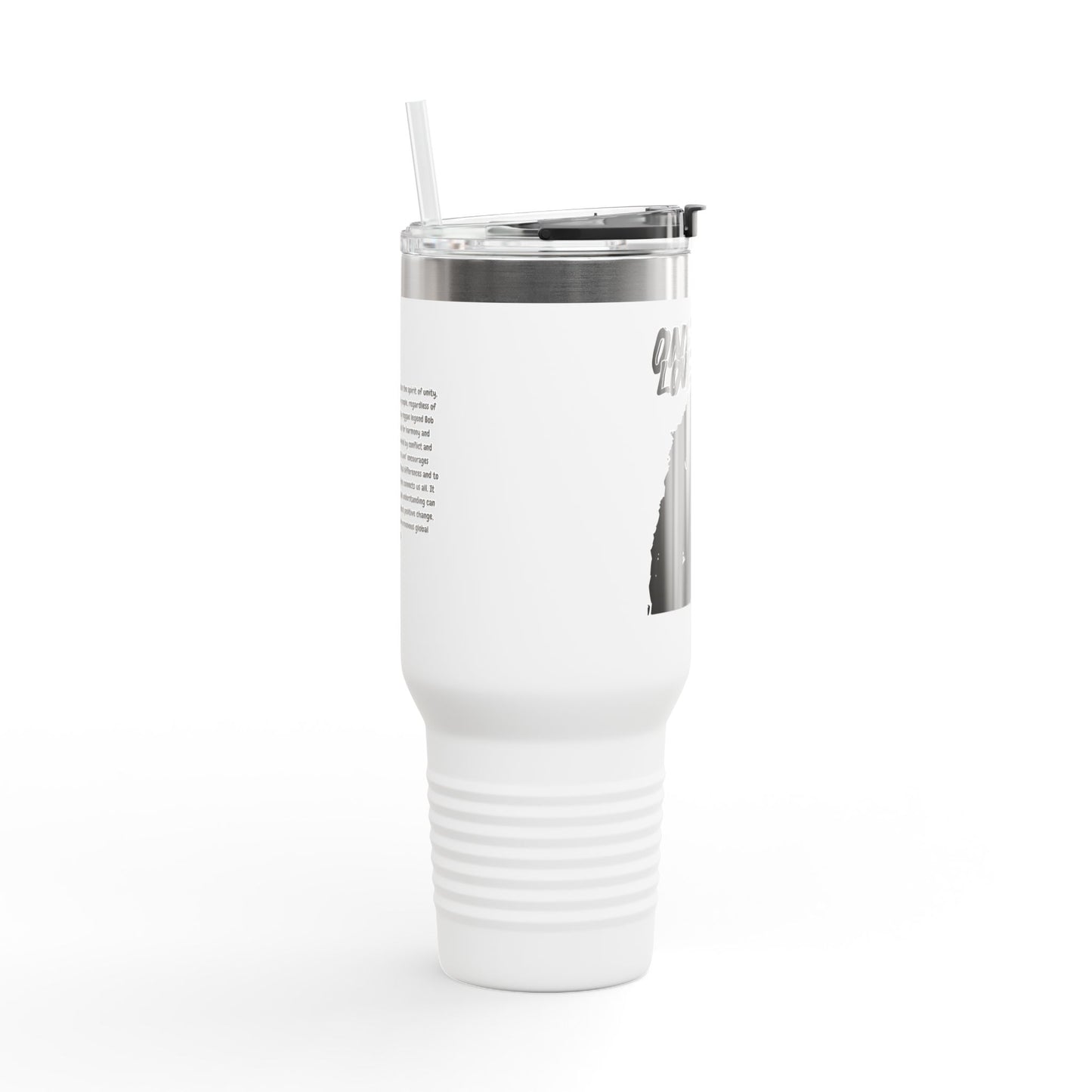 Insulated Travel Mug - One Love Design, 40oz - Perfect for Travel & Everyday Use