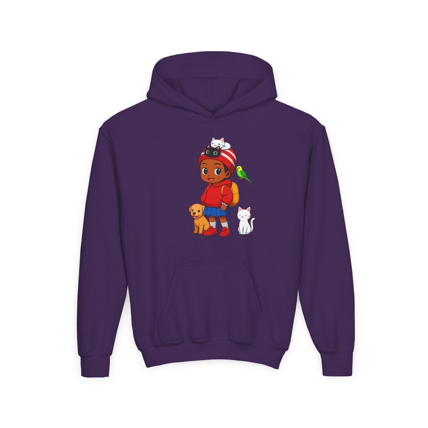 Girl's Hooded Sweatshirt - Youth Heavy Blend
