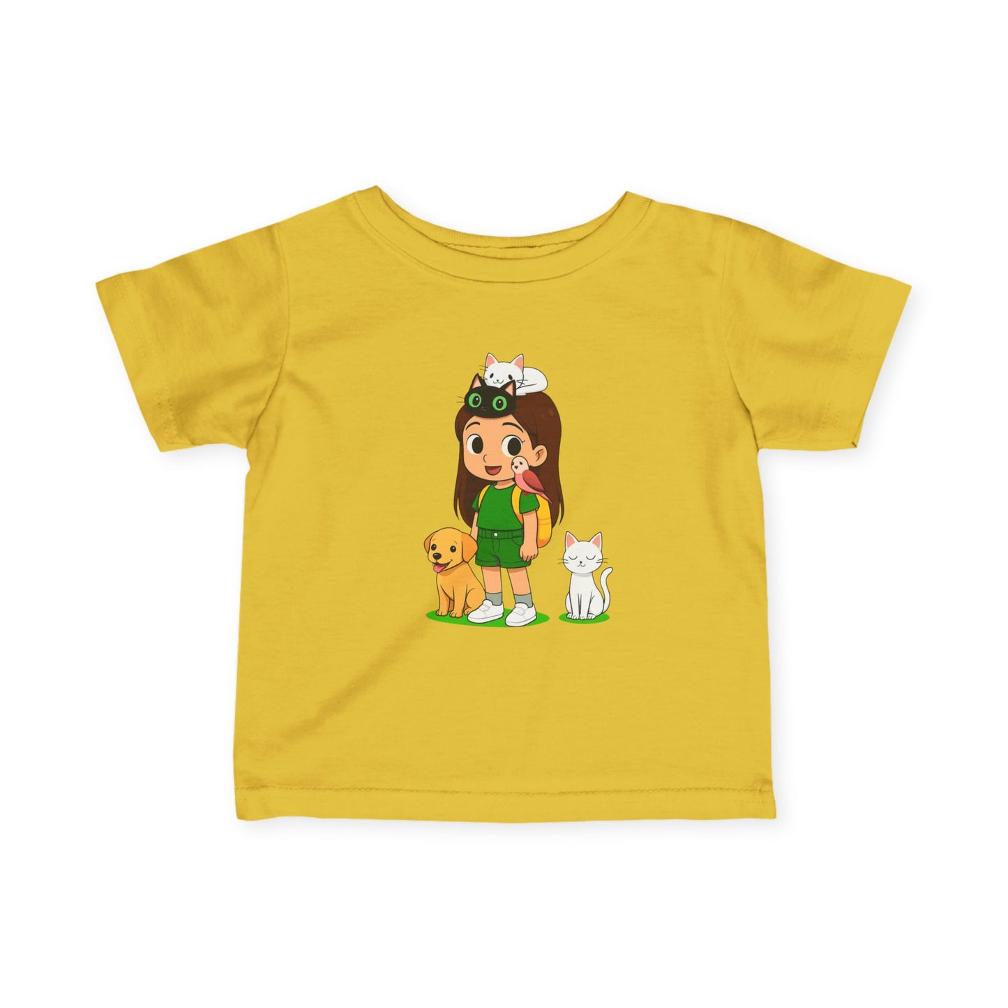 Cute Animal Adventure girl Tee, Toddler T-Shirt, Babygirl Animal Shirt, Pet Lover Gift, Kids' Graphic Tee, Fun Playwear