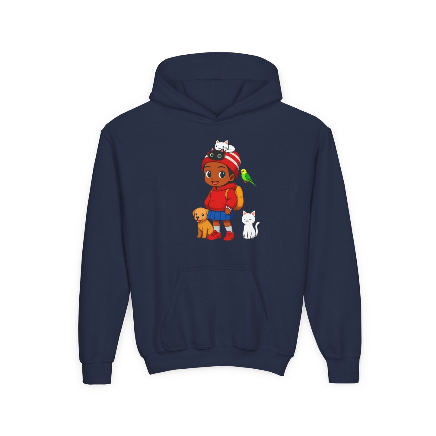 Girl's Hooded Sweatshirt - Youth Heavy Blend