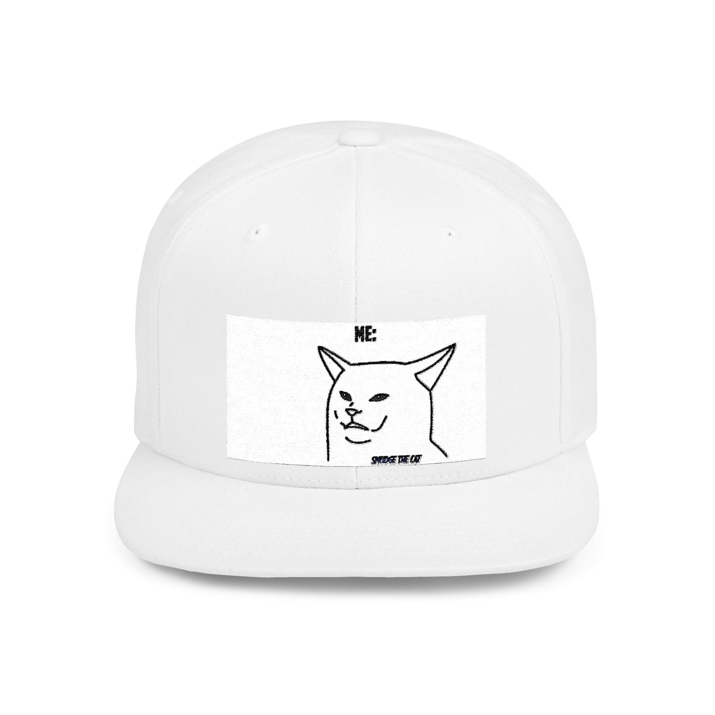 Snapback Hat - Funny Smudge the Cat Design