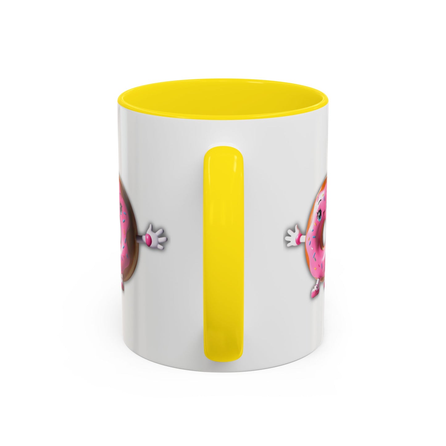 Cute Donut Accent Coffee Mug - I Donut Know - Fun Gift for Coffee Lovers