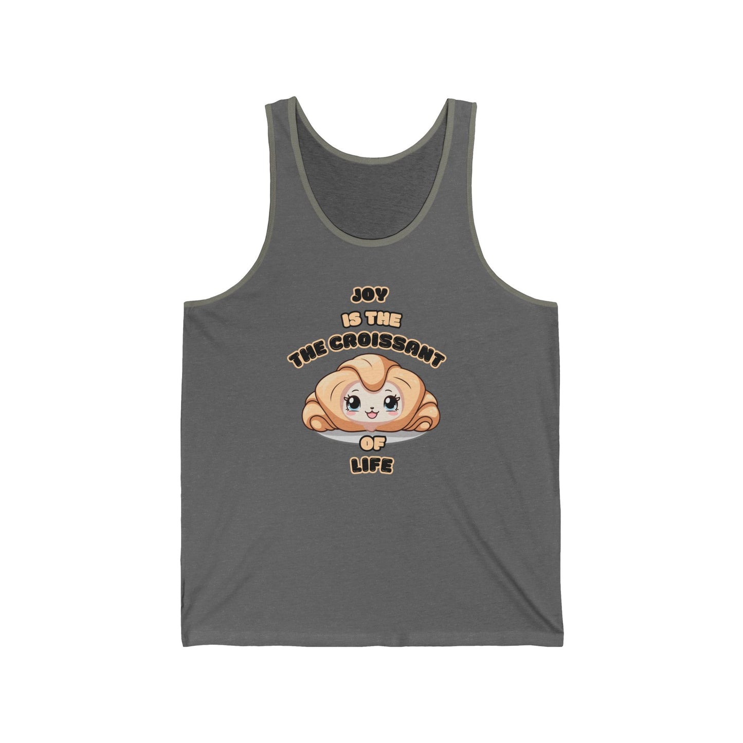 Joy is the Croissant of Life Unisex Jersey Tank - Cute Foodie Graphic Tee