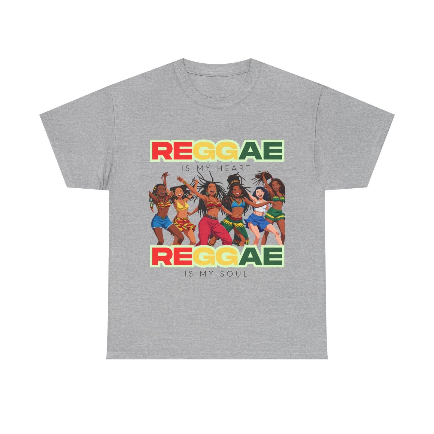 Reggae Is My Heart Unisex Heavy Cotton Tee