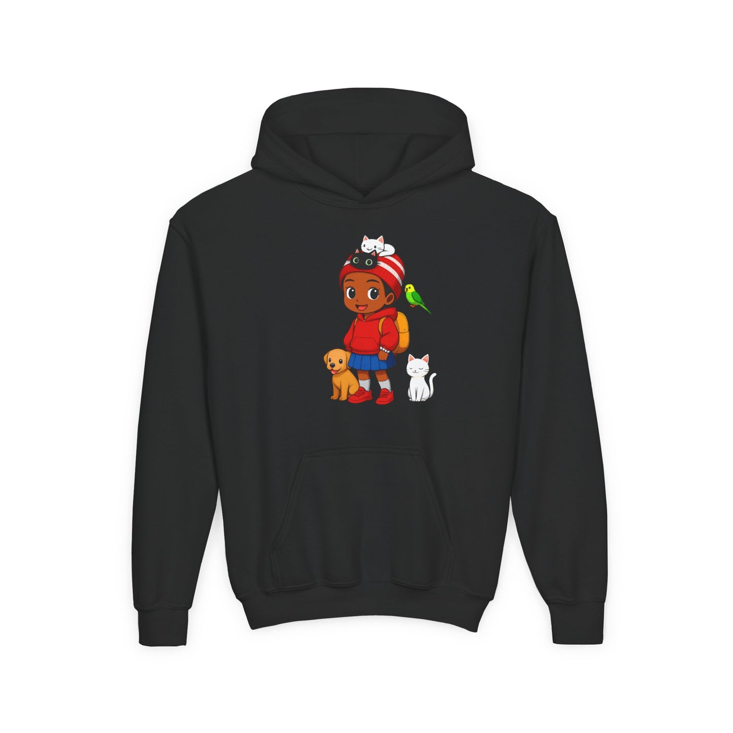 Girl's Hooded Sweatshirt - Youth Heavy Blend