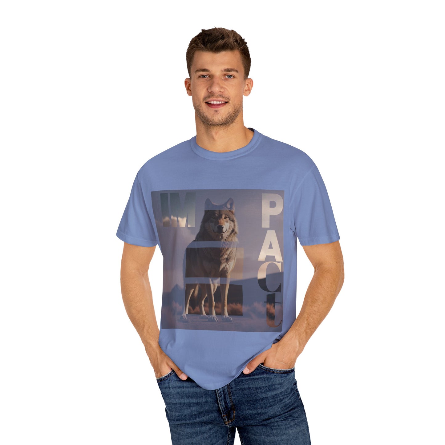 Im pact Wolf Unisex Garment-Dyed T-shirt - Nature Inspired Graphic Tee