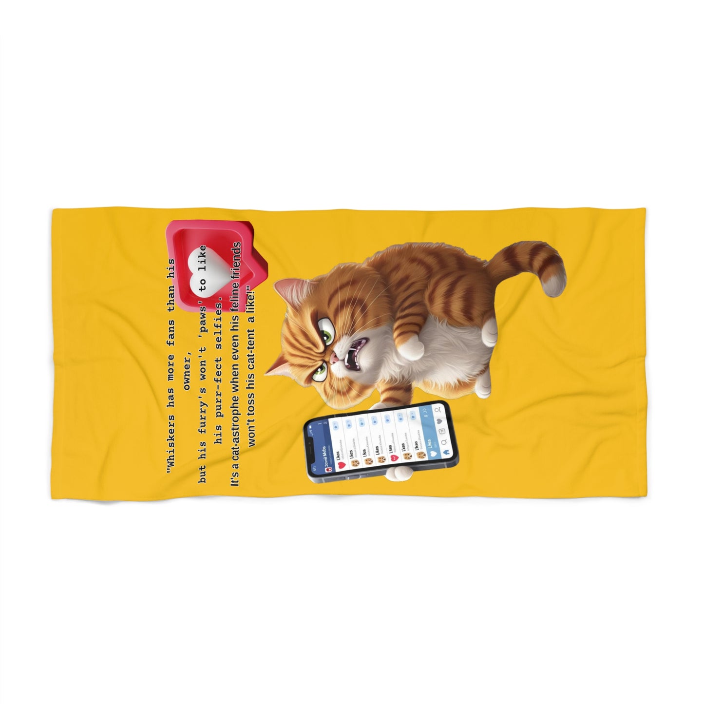 Funny Cat Beach Towel - Perfect for Beach Lovers & Pet Owners