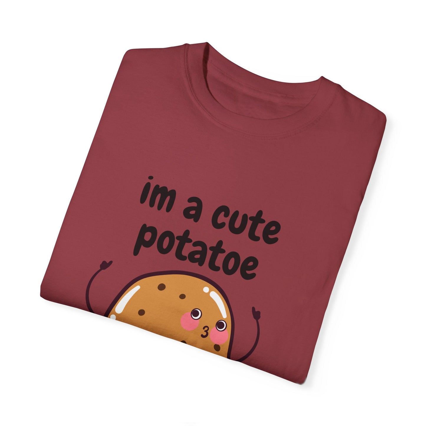 Cute Potato Unisex Garment-Dyed T-Shirt - Fun and Whimsical Design