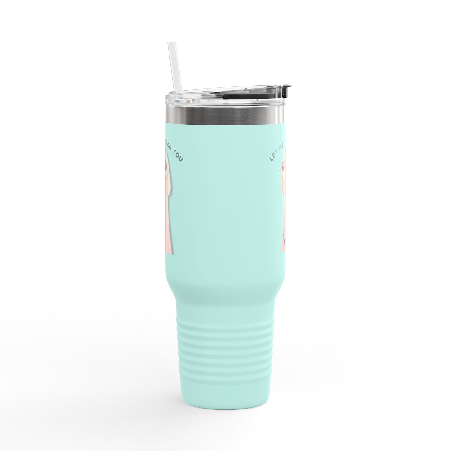 Insulated Travel Mug - Let Me Do It Dog White Long Nose Design