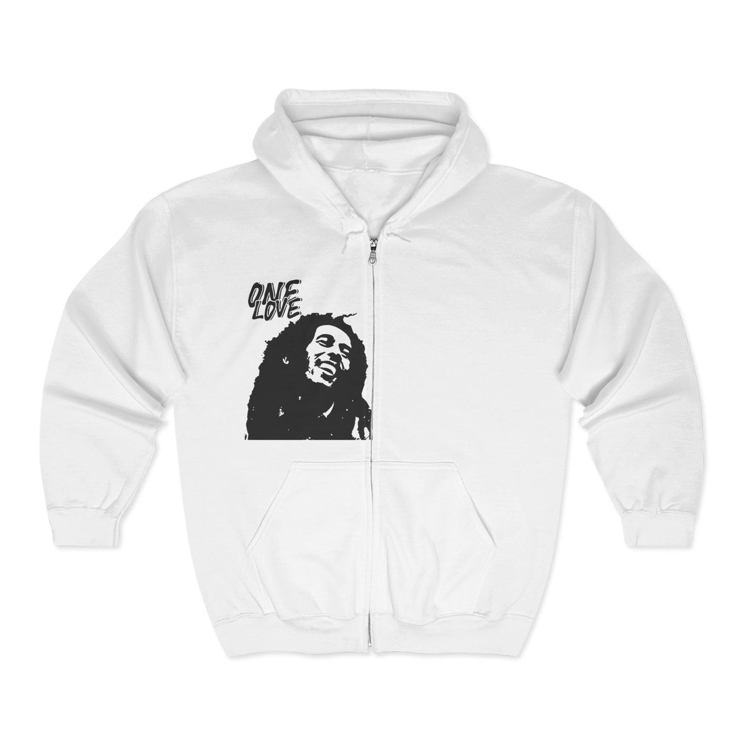 Unisex Zip Hoodie - One Love Spirit of Unity