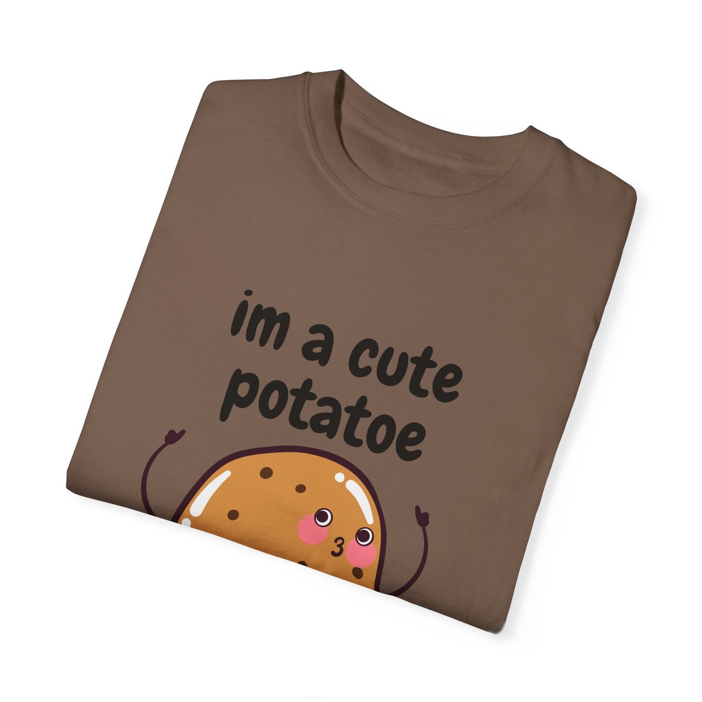 Cute Potato Unisex Garment-Dyed T-Shirt - Fun and Whimsical Design