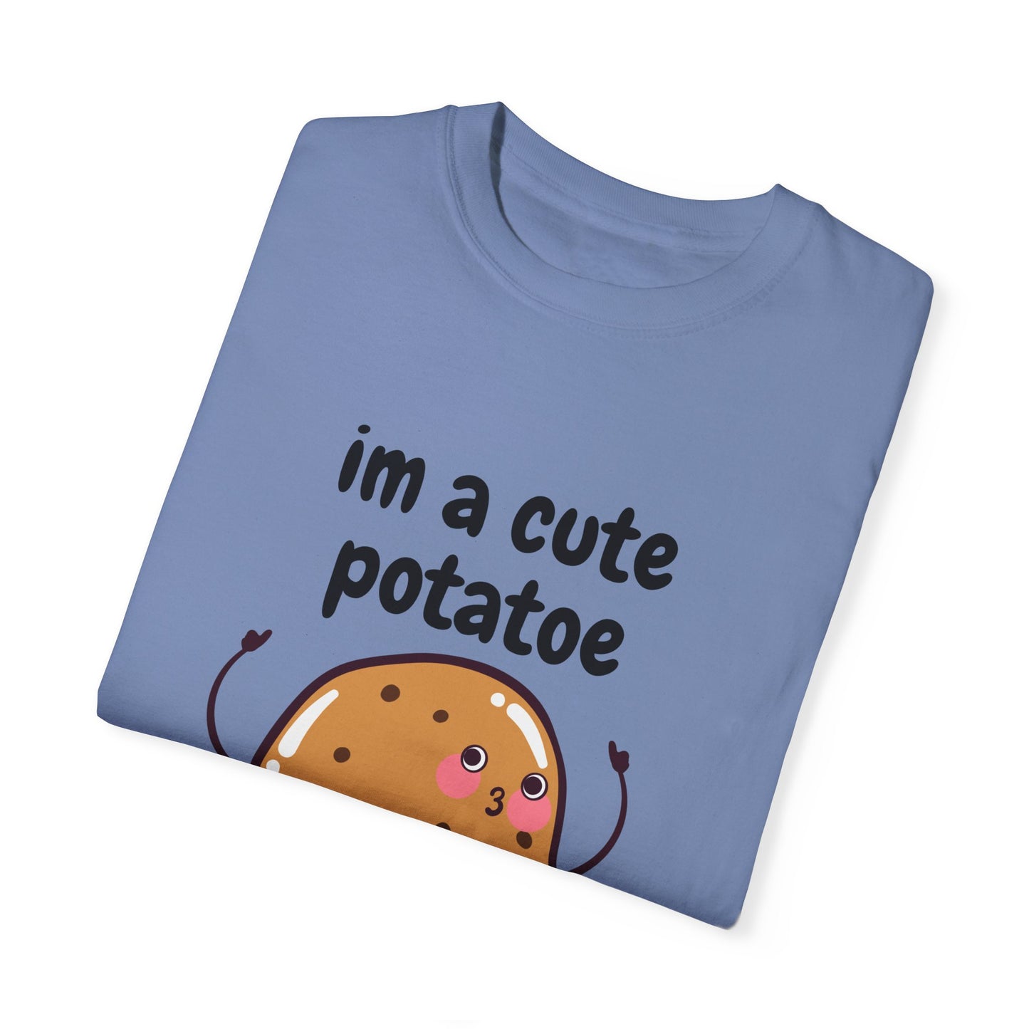 Cute Potato Unisex Garment-Dyed T-Shirt - Fun and Whimsical Design