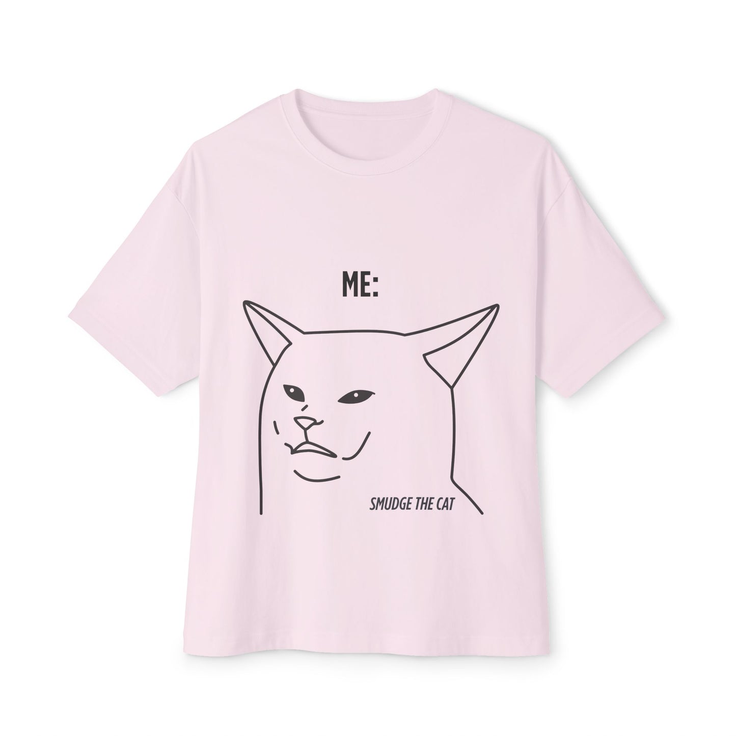 Boxy Tee - Funny Meme Cat Smudge Design